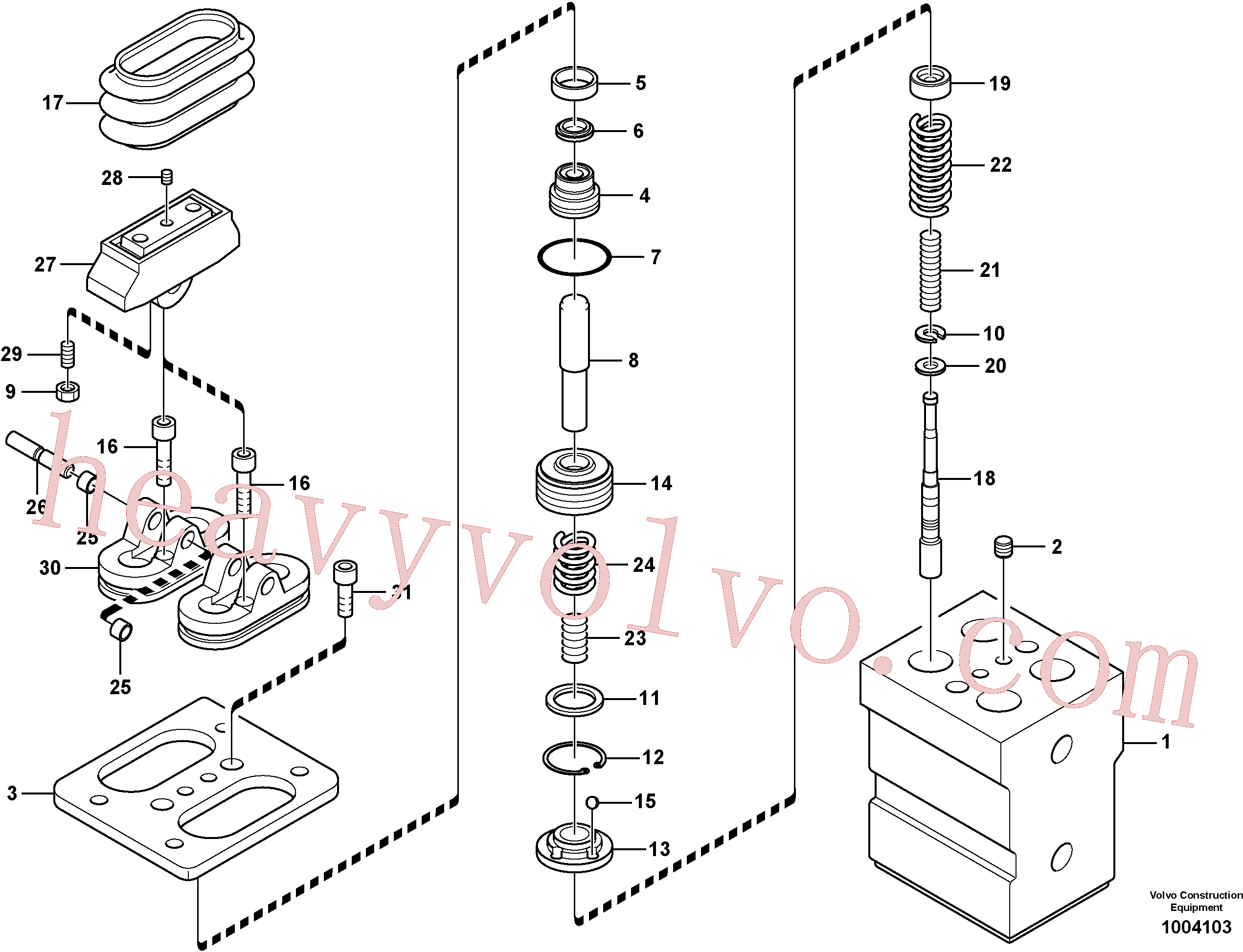 SA8230-27560 for Volvo Remote control valve pedal, travel motor(1004103 assembly)