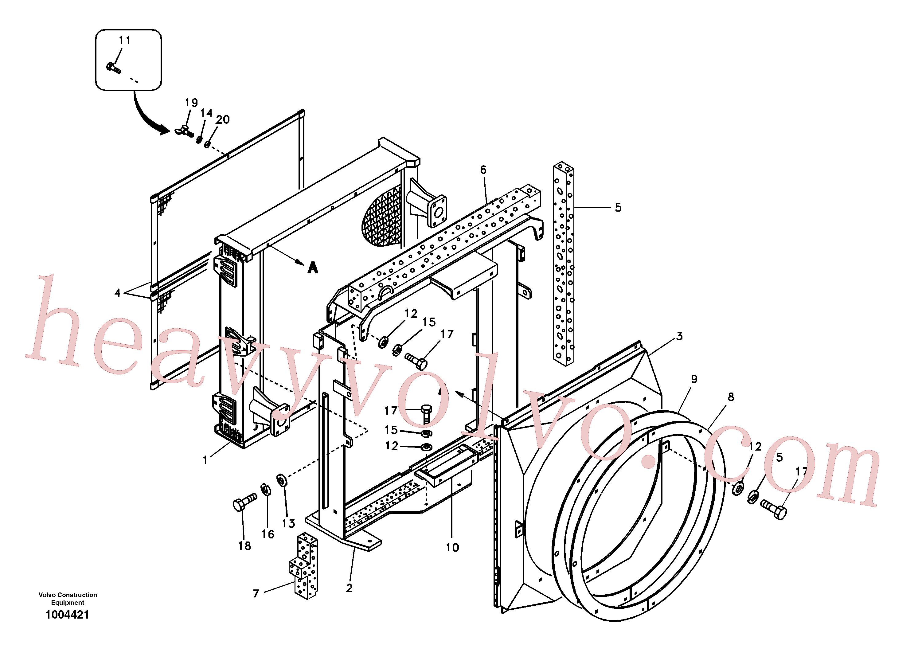 VOE14514243 for Volvo Hydraulic system, oil cooler(1004421 assembly)