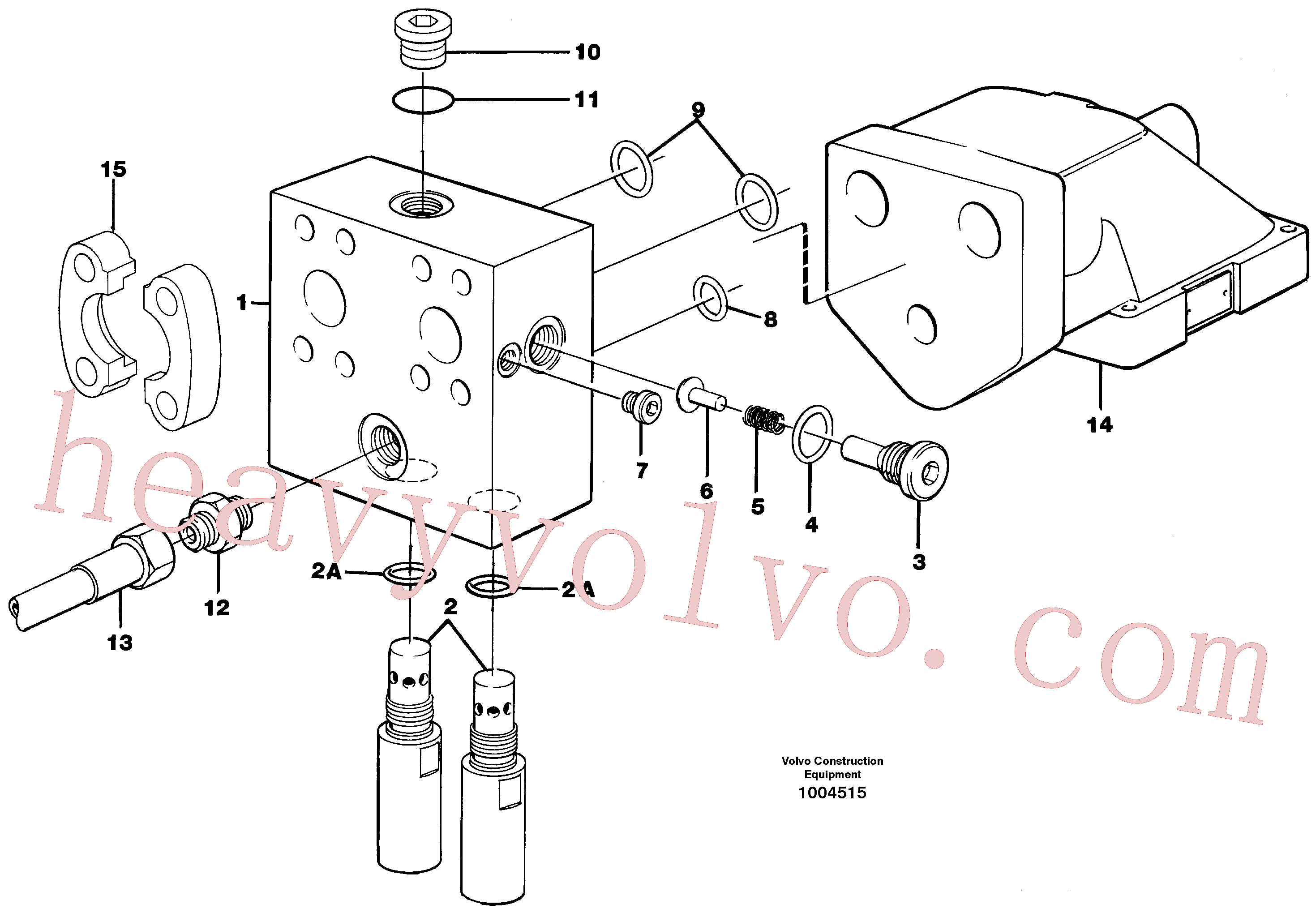 VOE11707446 for Volvo Valve body w. shock- valve, slewing(1004515 assembly)