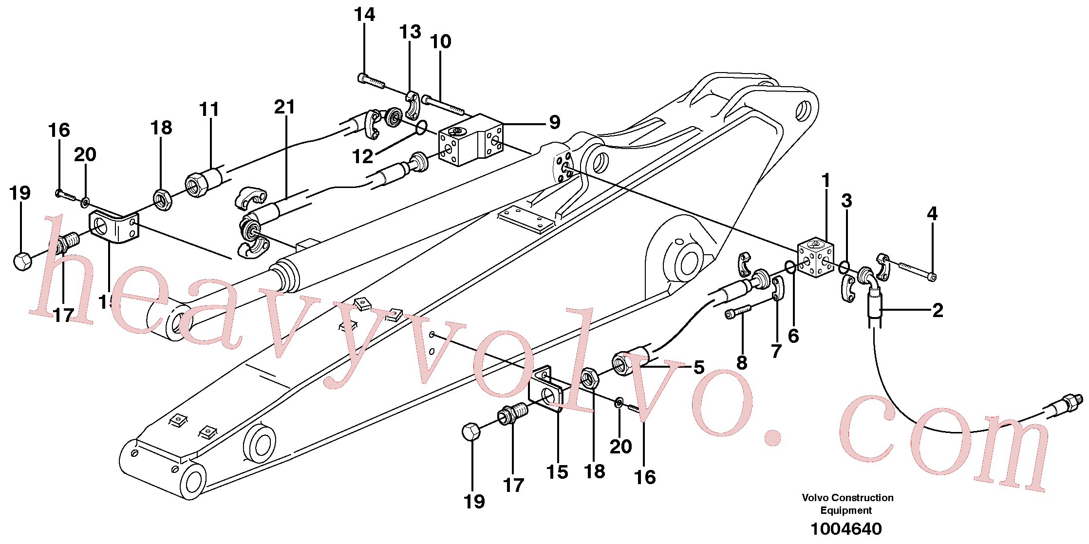 VOE14372273 for Volvo Grab equipment, with shutoff cocks, handling dipper(1004640 assembly)