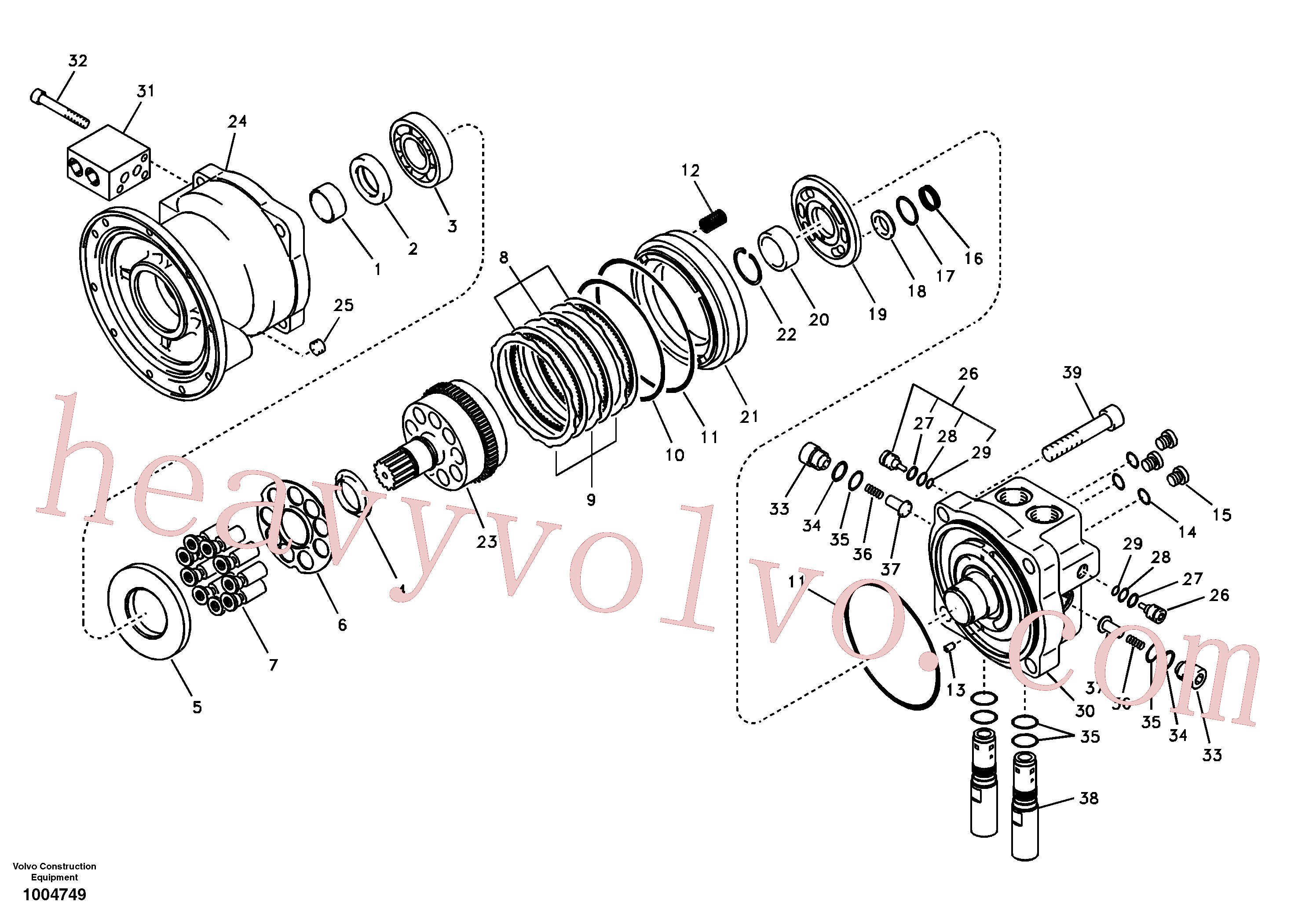 SA8230-04230 for Volvo Swing motor(1004749 assembly)