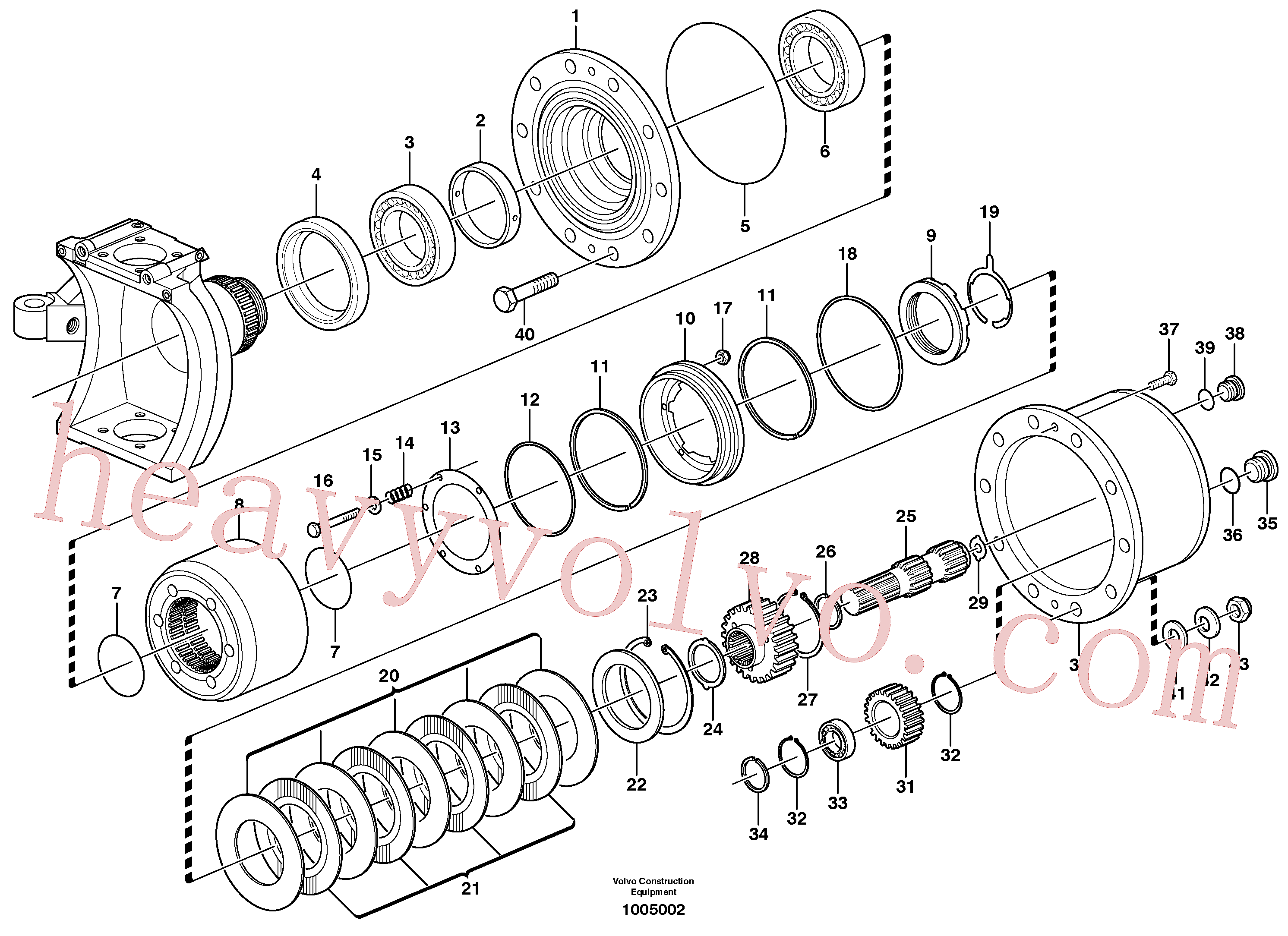 ZM5230870 for Volvo Front axle, Hub reduction(1005002 assembly)