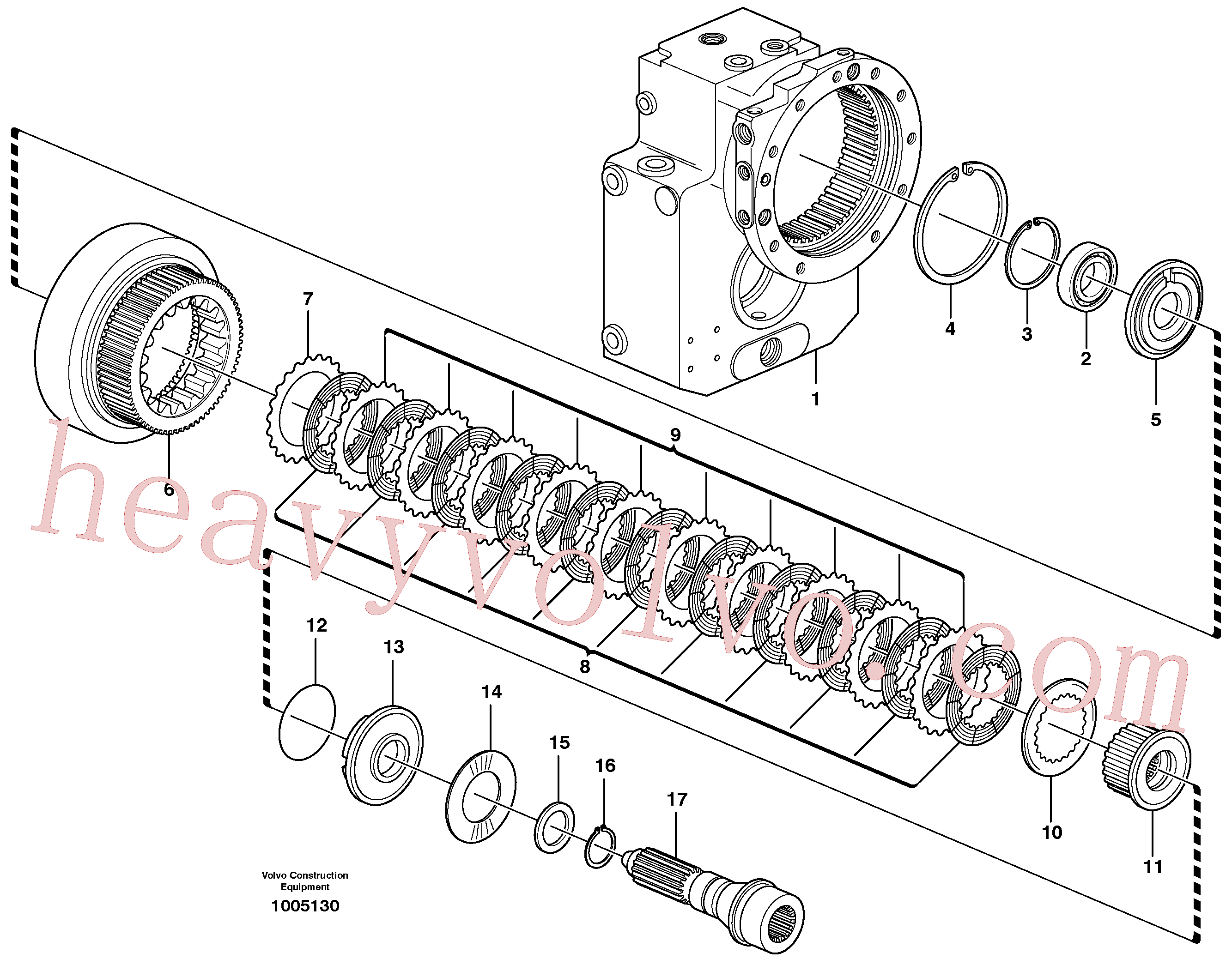 VOE14375091 for Volvo Transfer case, hydraulic coupling, Rear axle, Clutch(1005130 assembly)