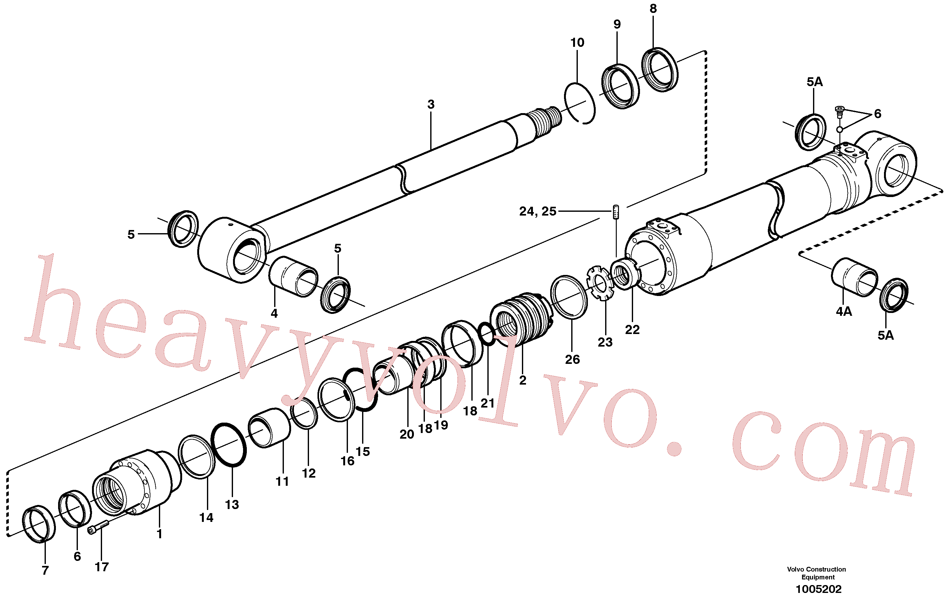 SA9563-20751 for Volvo Bucket cylinder, Boom cylinder(1005202 assembly)