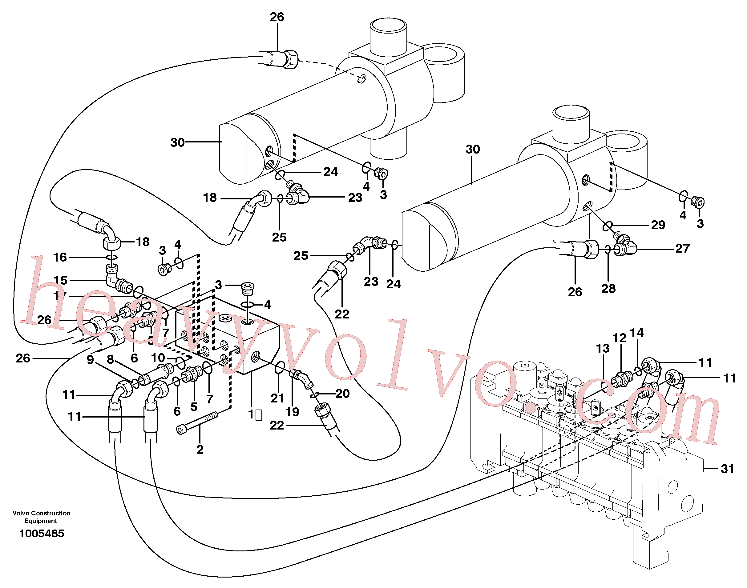 VOE11882803 for Volvo Boom swing system(1005485 assembly)