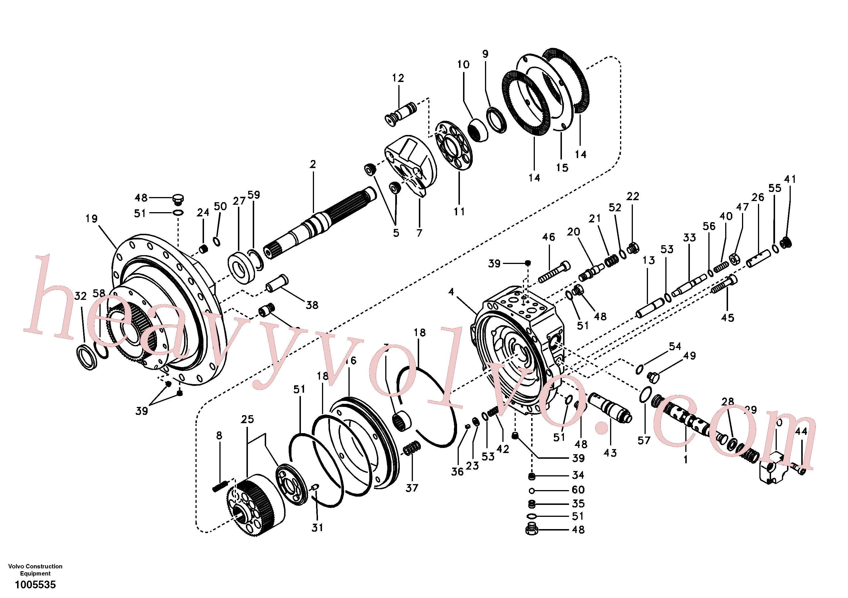 VOE14506959 for Volvo Travel motor(1005535 assembly)