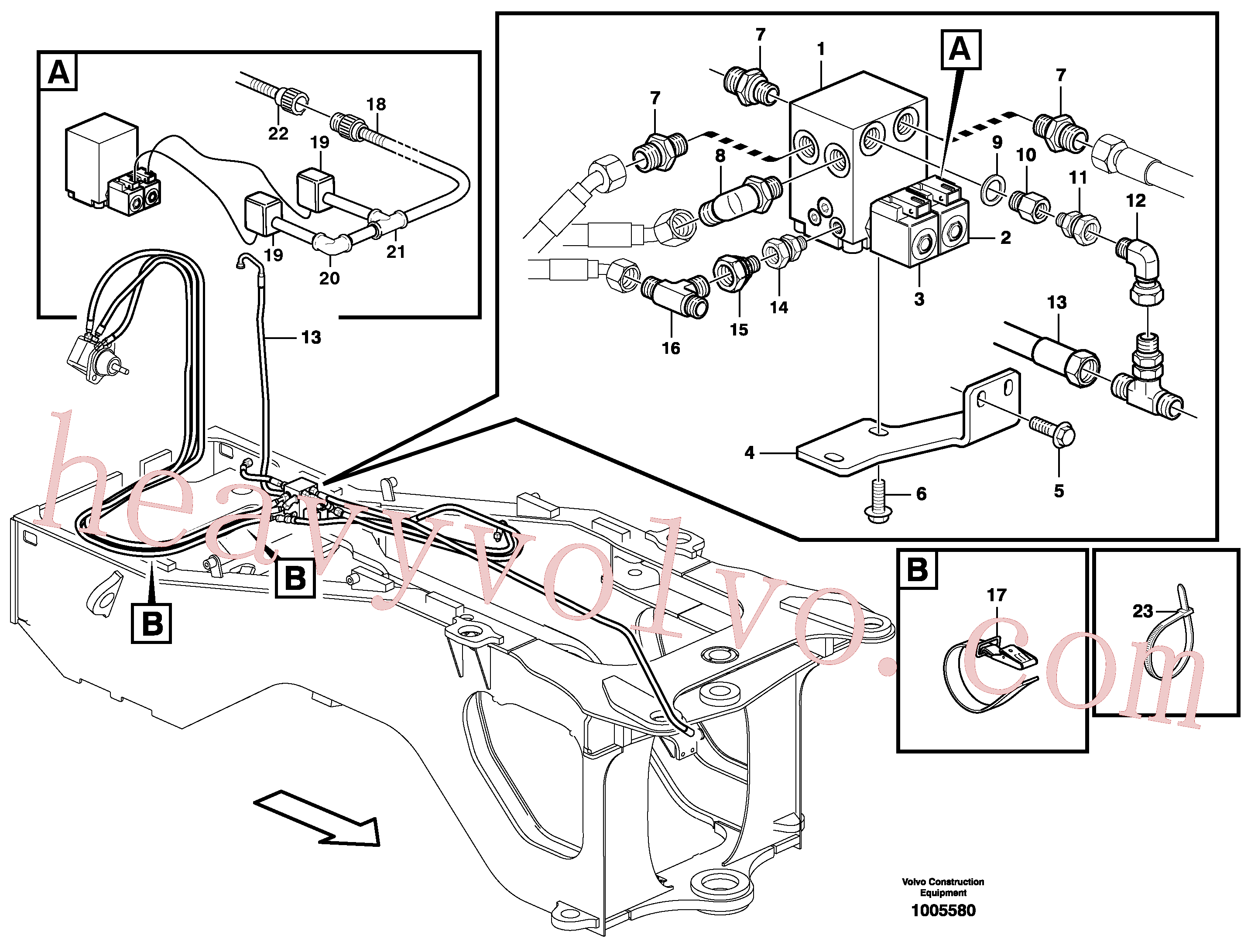 VOE11709808 for Volvo Hoses to fan drive(1005580 assembly)