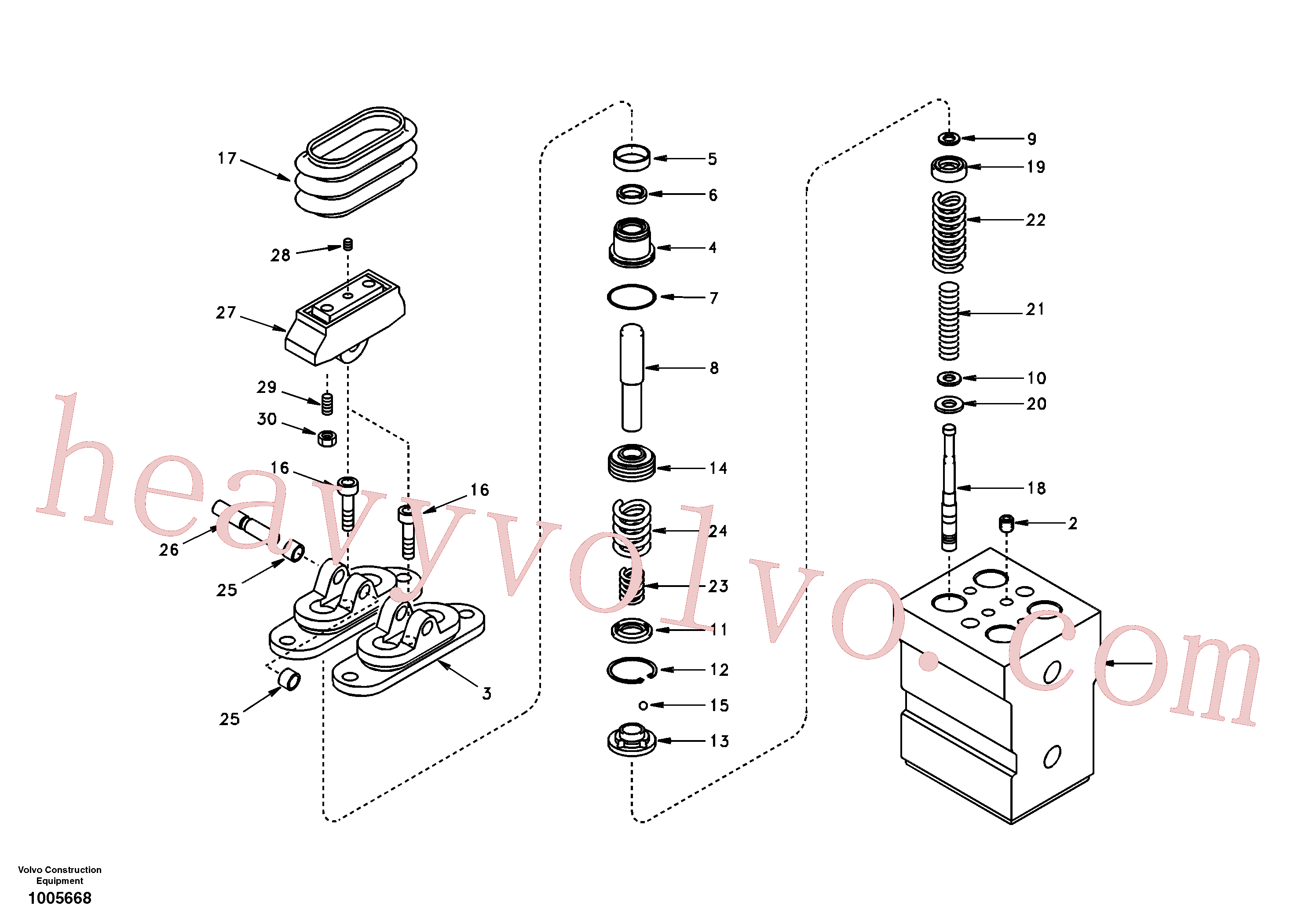 SA8230-27560 for Volvo Remote control valve pedal, travel motor(1005668 assembly)