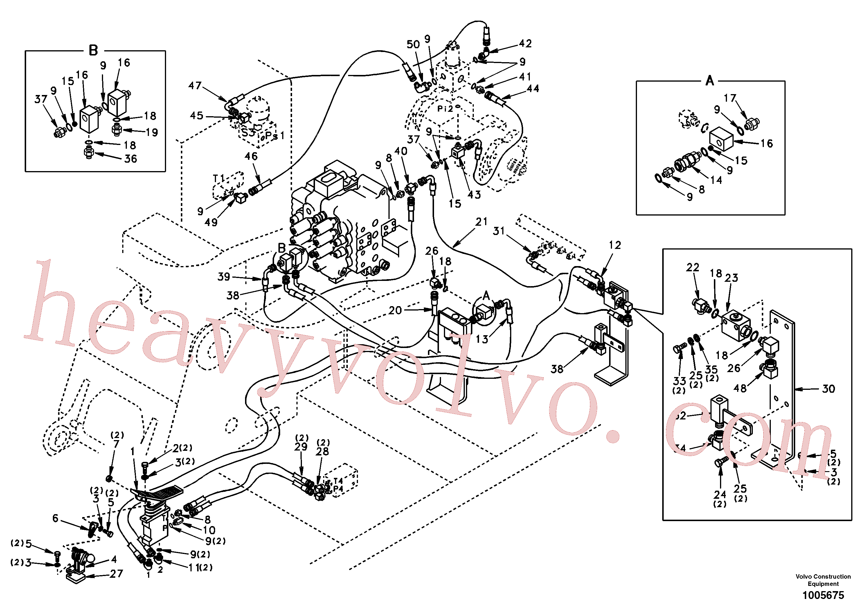 SA9411-92462 for Volvo Working hydraulic, hammer and shear for 1st pump flow(1005675 assembly)