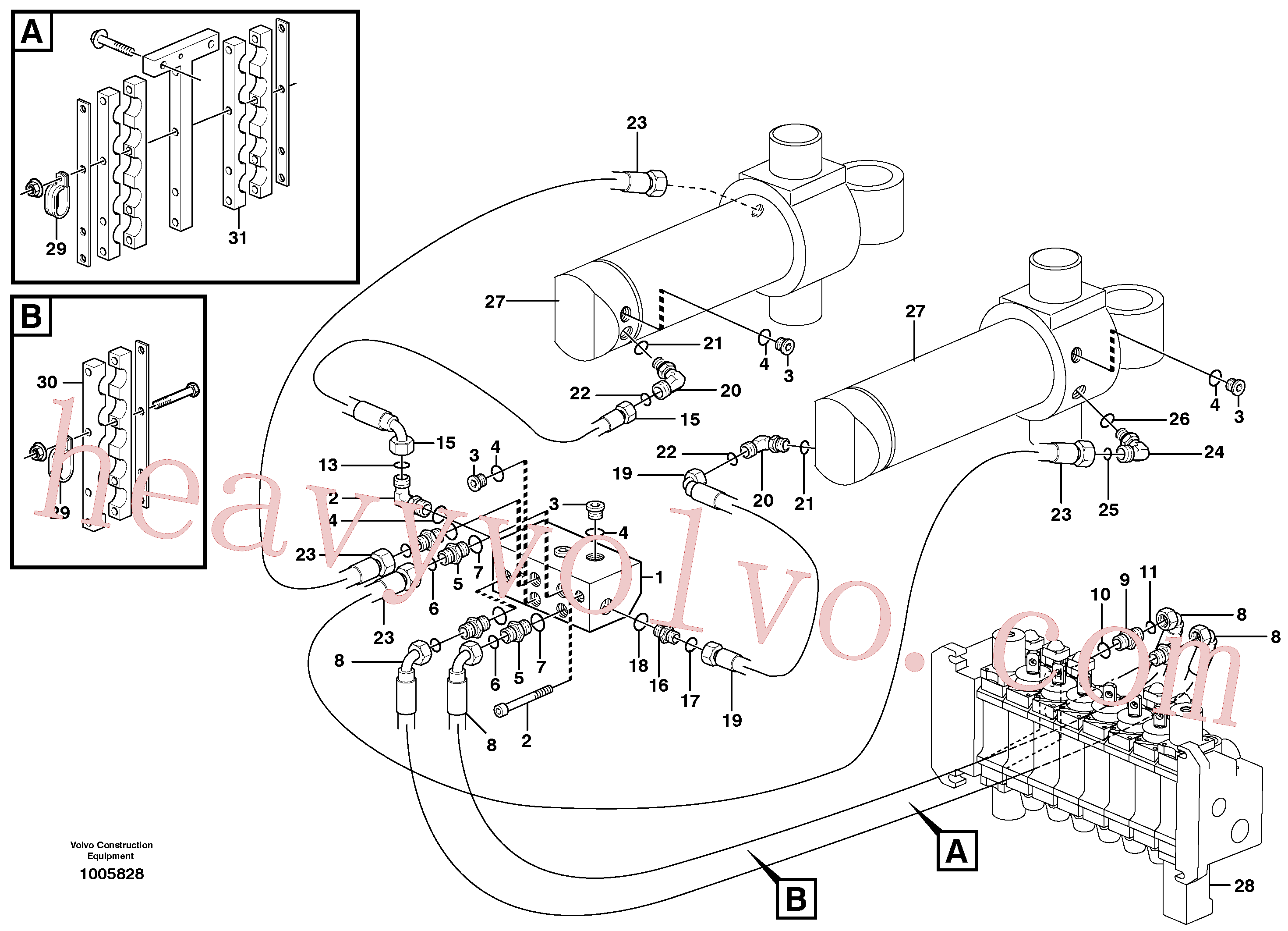 VOE984654 for Volvo Boom swing system(1005828 assembly)