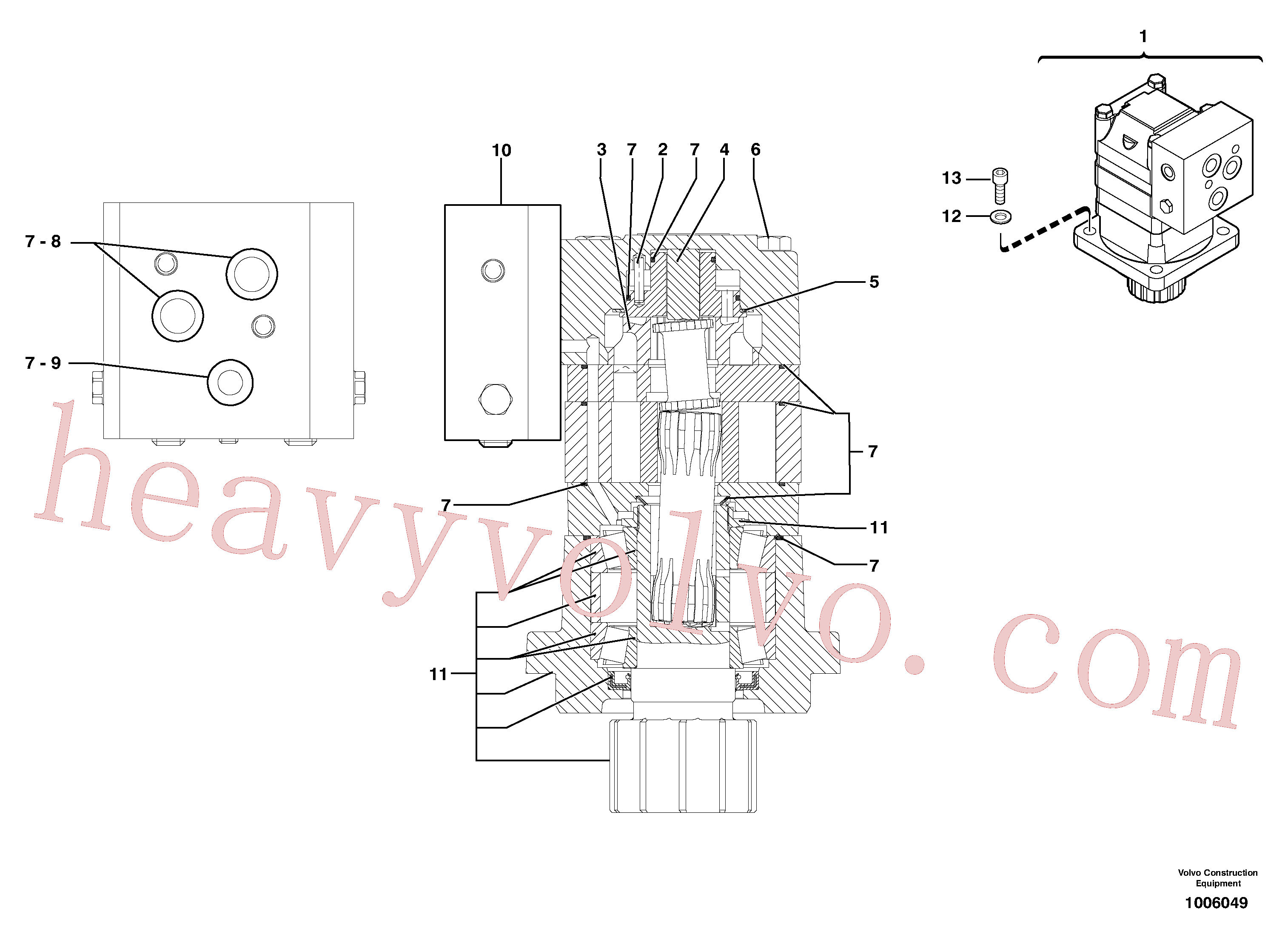 PJ7416854 for Volvo Slewing gear motor(1006049 assembly)