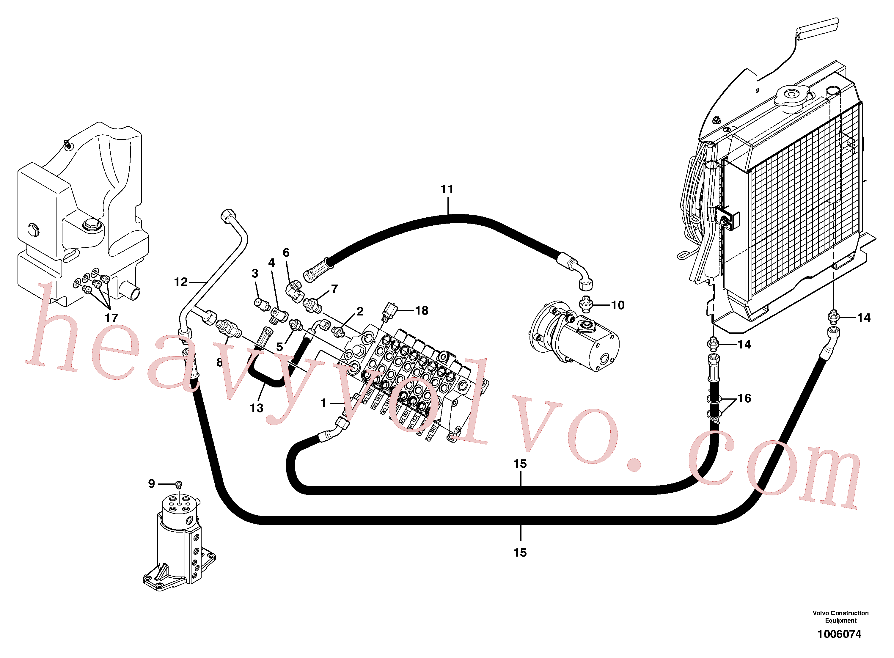 VOE11800108 for Volvo Attachments supply and return circuit(1006074 assembly)