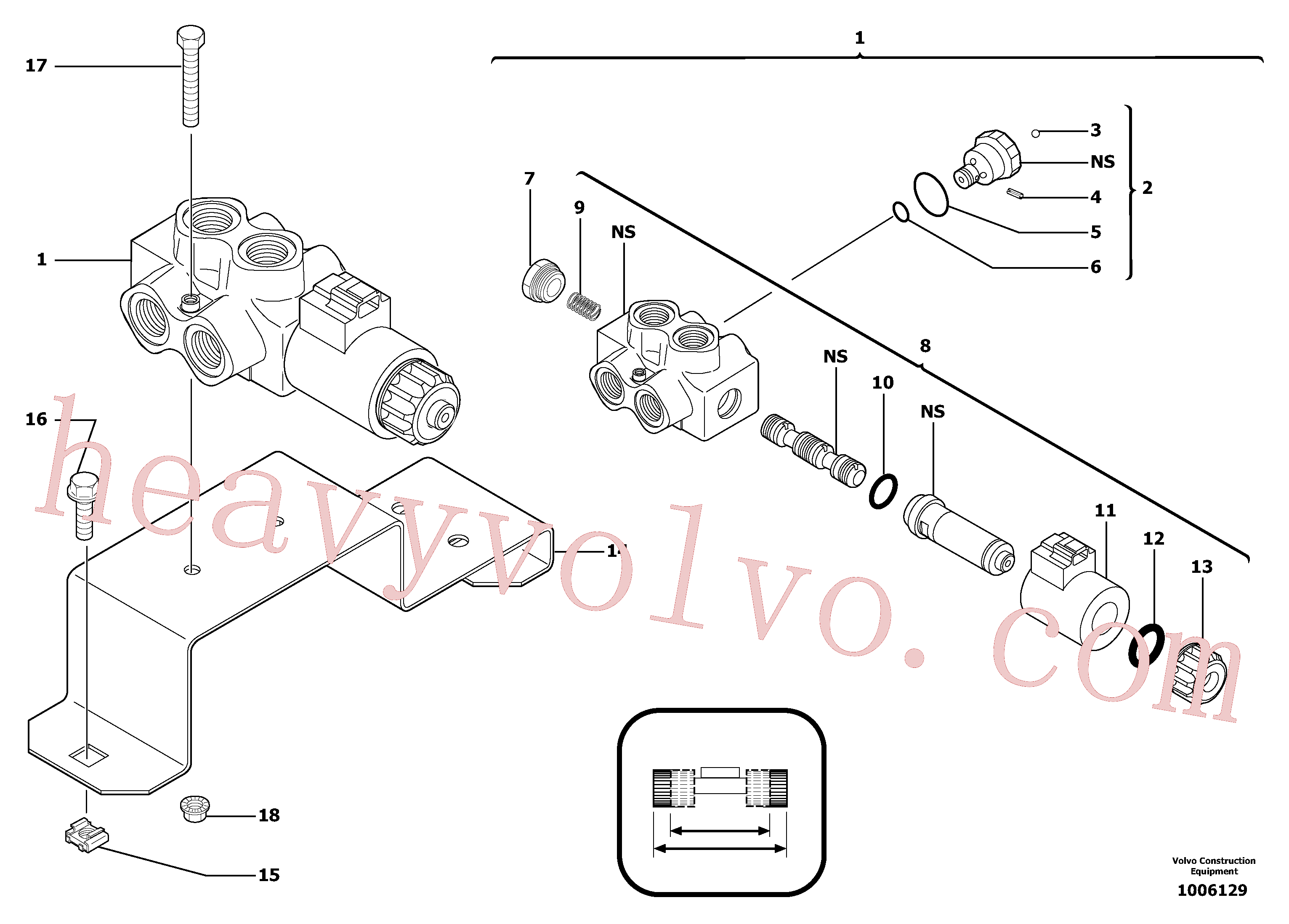 PJ7415279 for Volvo Selector / variable track(1006129 assembly)