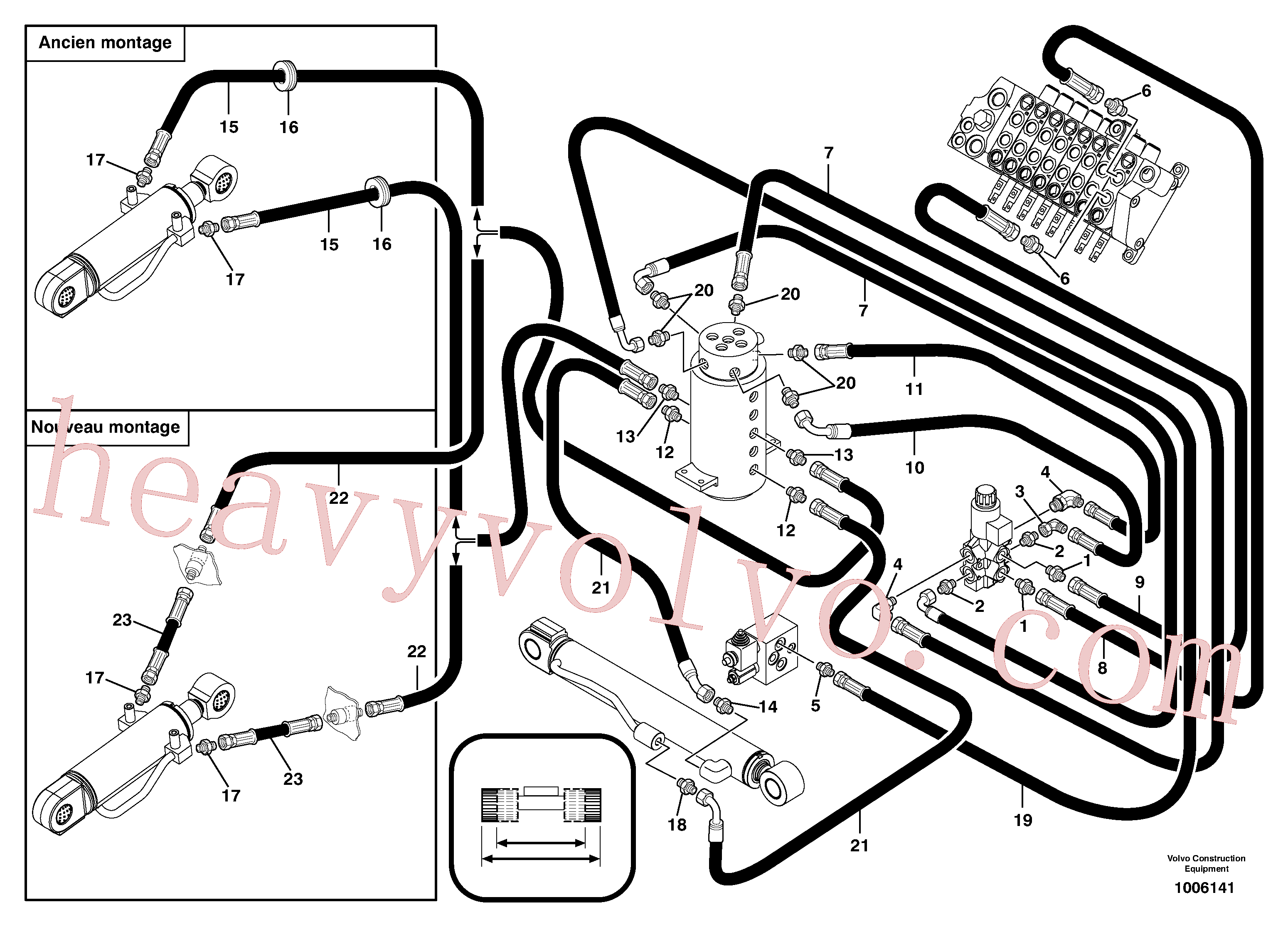 VOE11805967 for Volvo Hydr. circuit. ( dozer blade ) variable track(1006141 assembly)