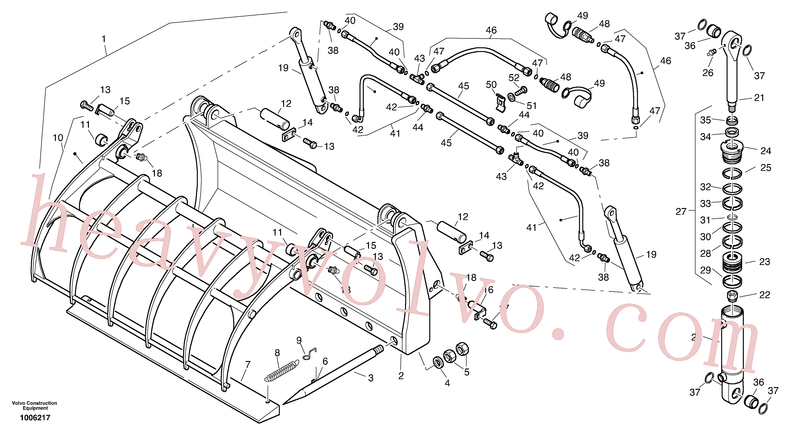 VOE4601318 for Volvo Fork lift with grab(1006217 assembly)