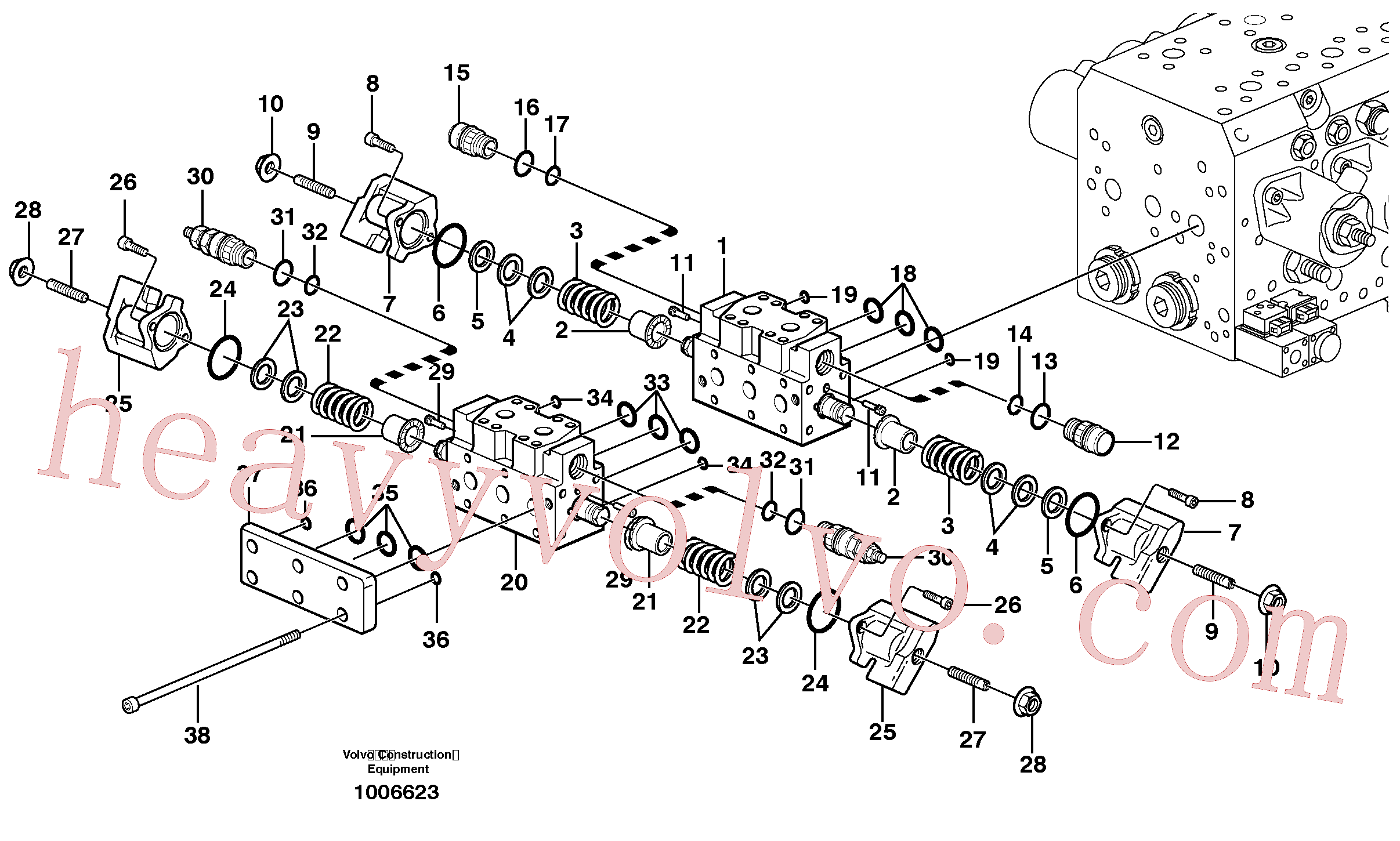 VOE14382229 for Volvo Hydraulic valve, X2(1006623 assembly)