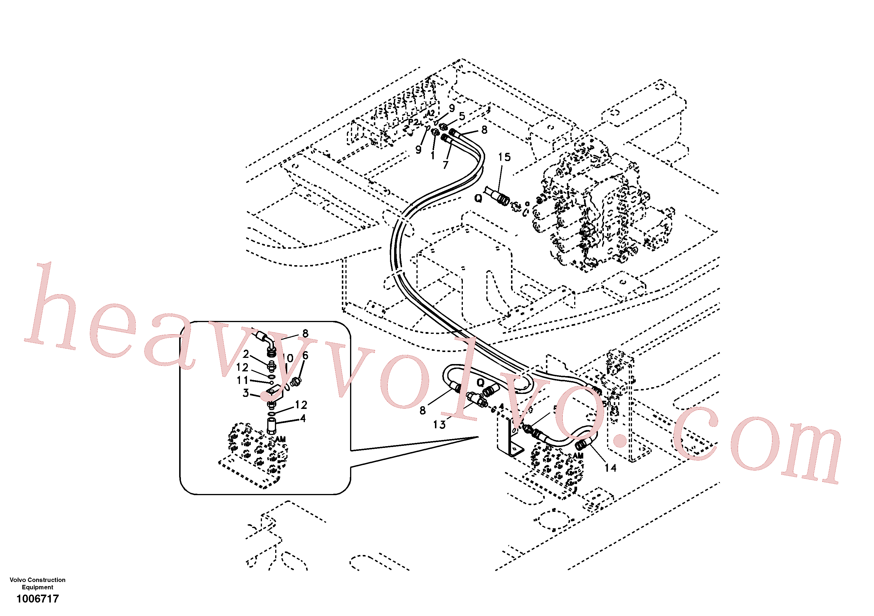 SA9411-92462 for Volvo Working hydraulic, hammer and shear for 2nd pump flow(1006717 assembly)