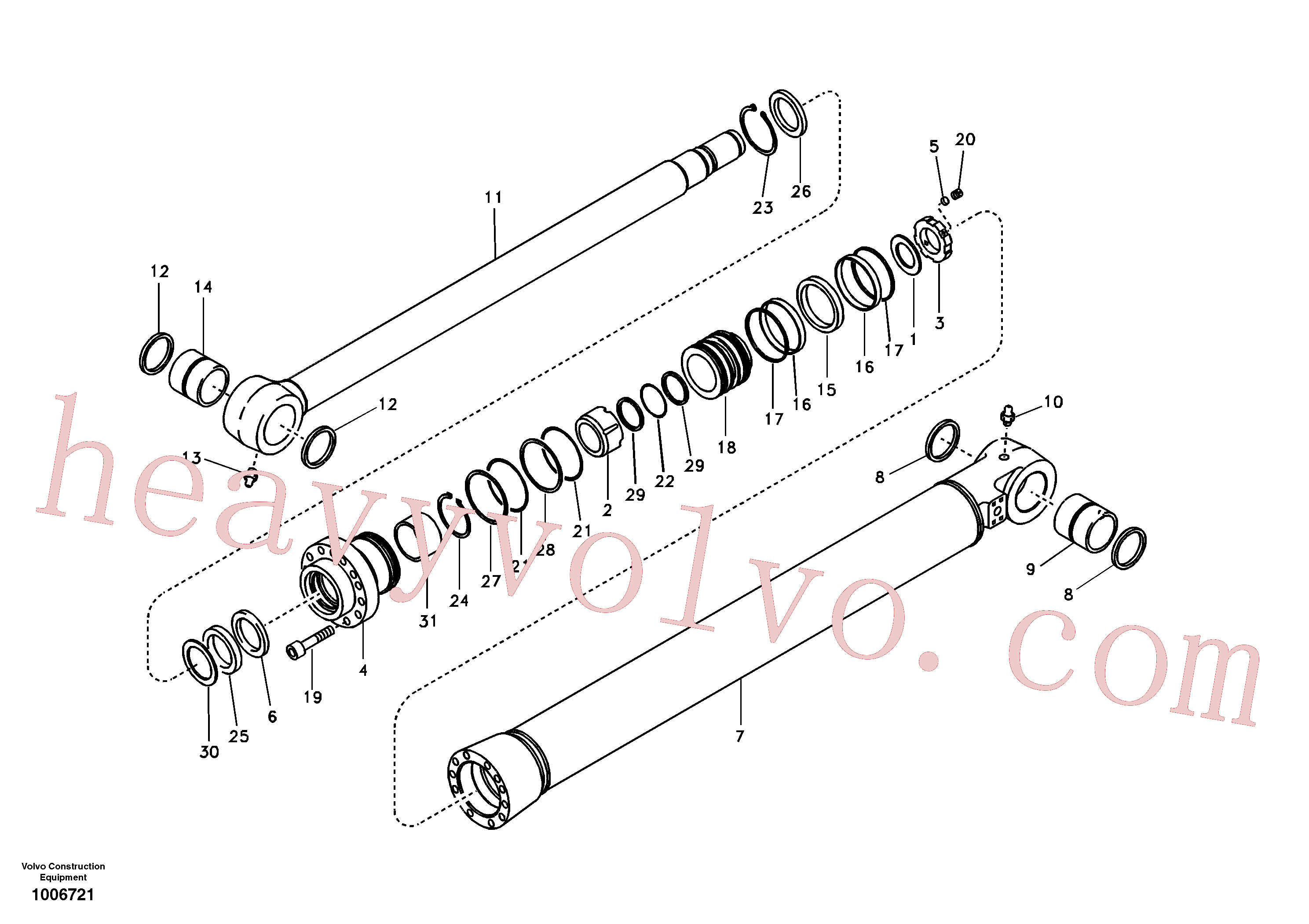 SA1146-03050 for Volvo Bucket cylinder(1006721 assembly)