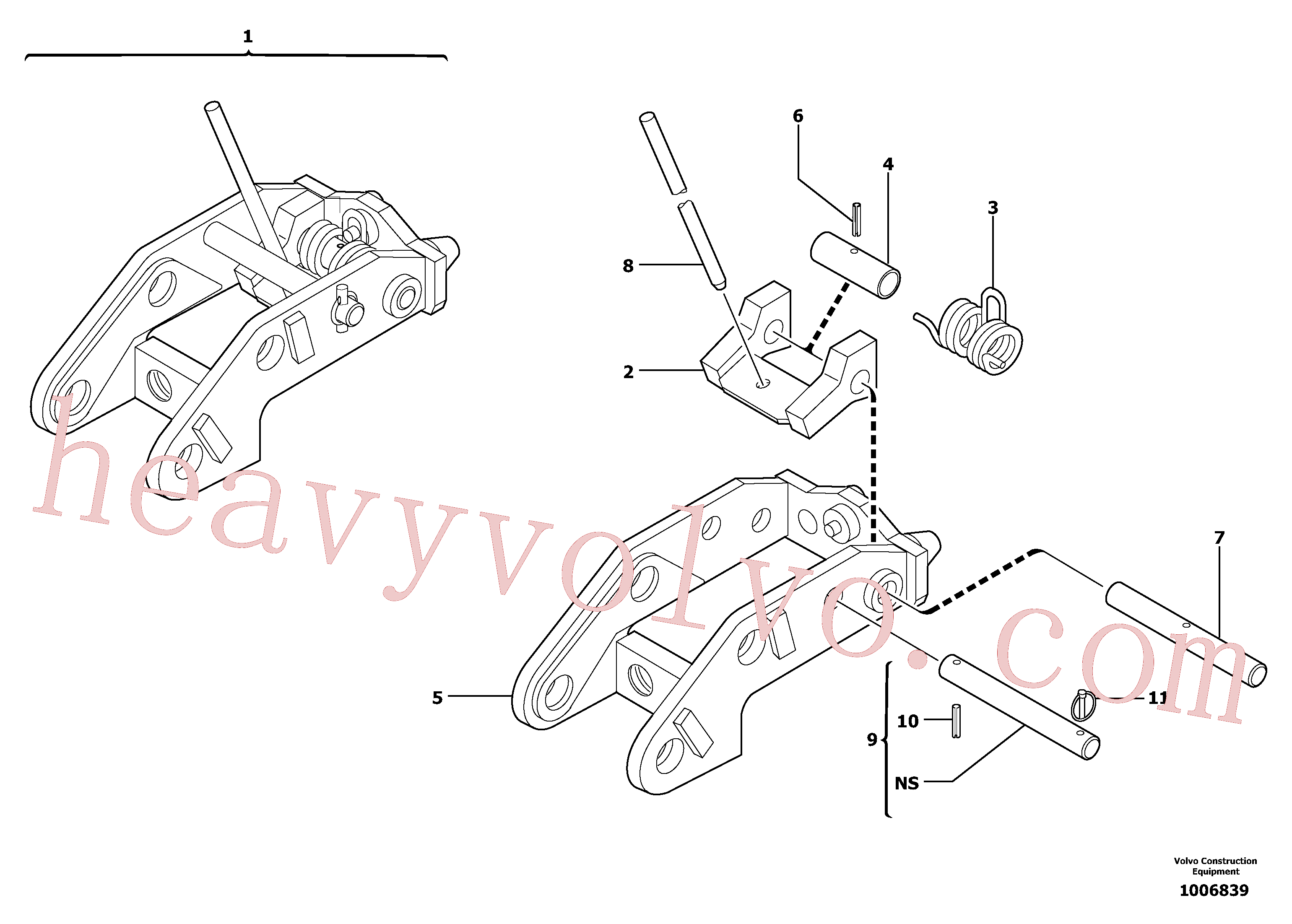 PJ6530283 for Volvo Tool holder / mechanical control(1006839 assembly)