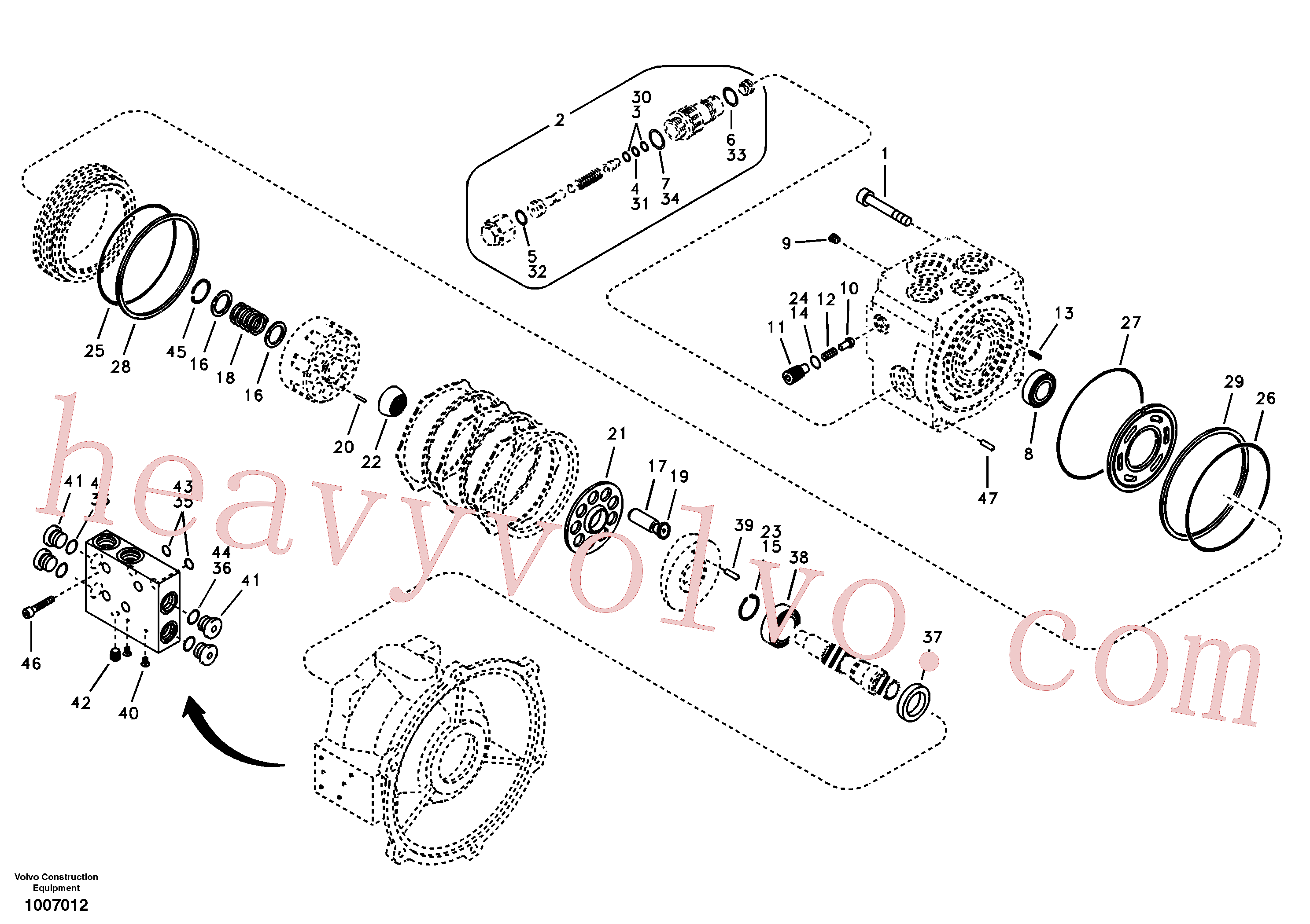 SA8230-24890 for Volvo Swing motor(1007012 assembly)