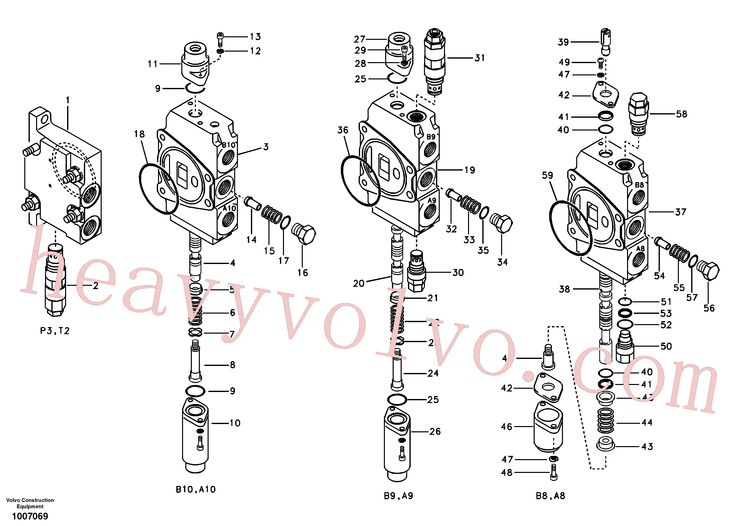 SA14536848M for Volvo Main control valve, inlet and boom and boom swing(1007069 assembly)