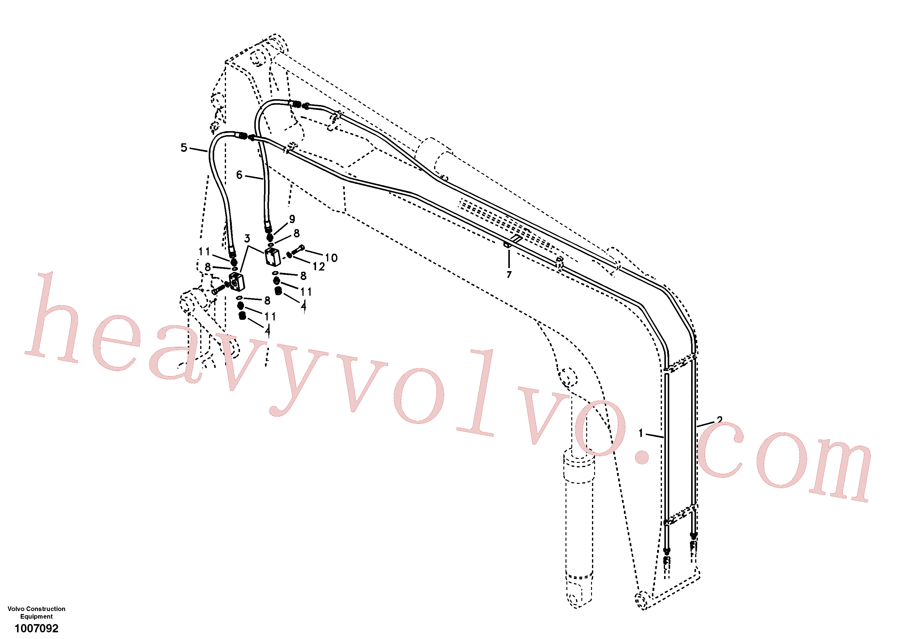 SA9451-14721 for Volvo Working hydraulic, hammer and shear for boom(1007092 assembly)