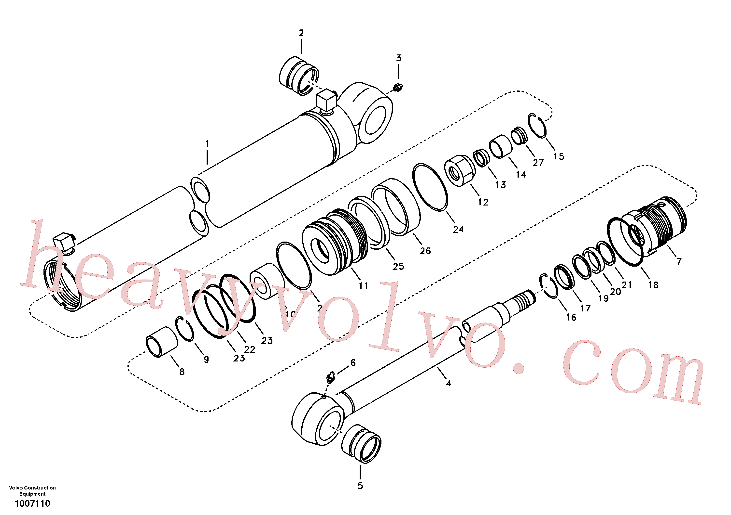 SA9568-00900 for Volvo Boom swing cylinder(1007110 assembly)