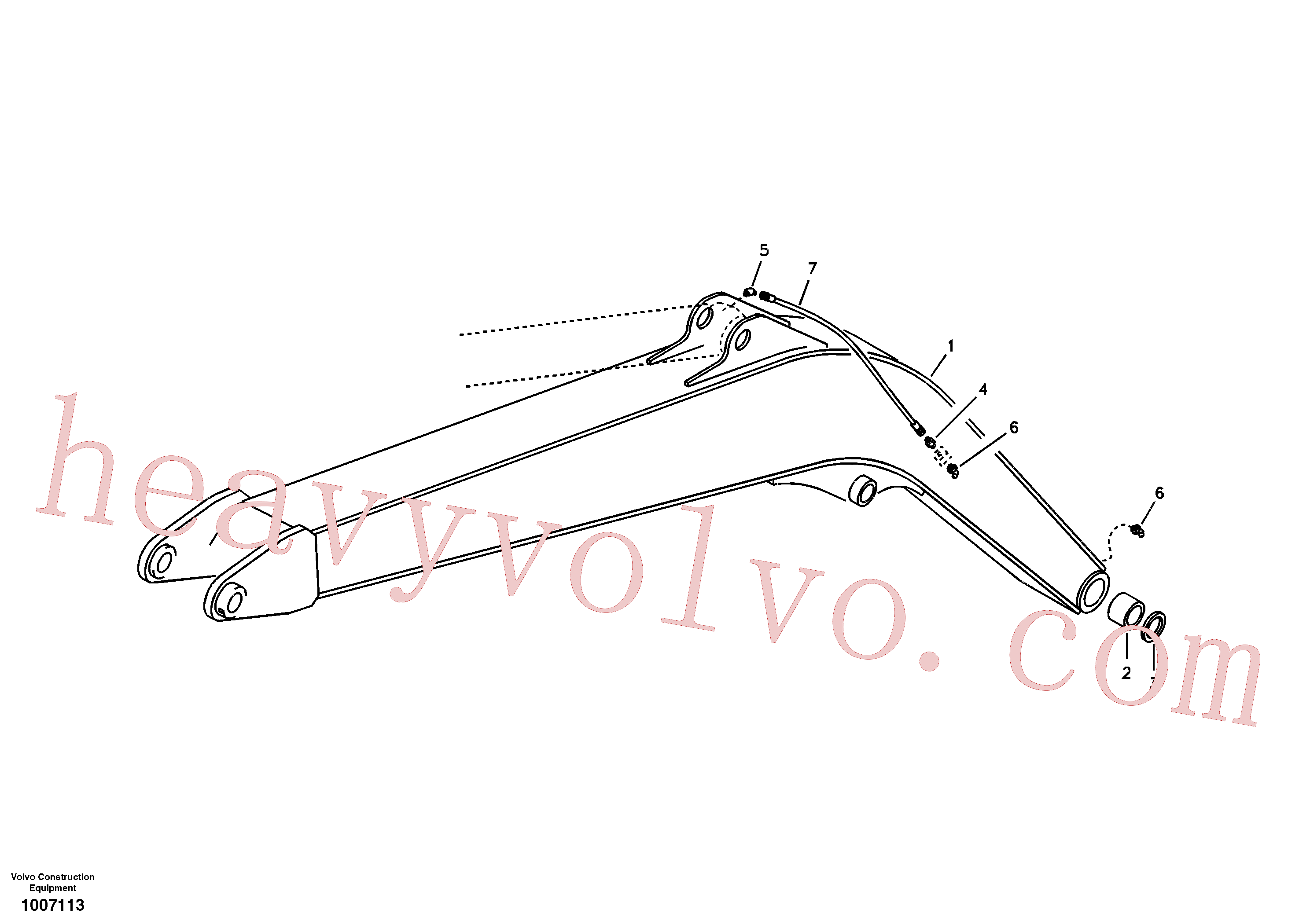 VOE14519732 for Volvo Boom and grease piping(1007113 assembly)