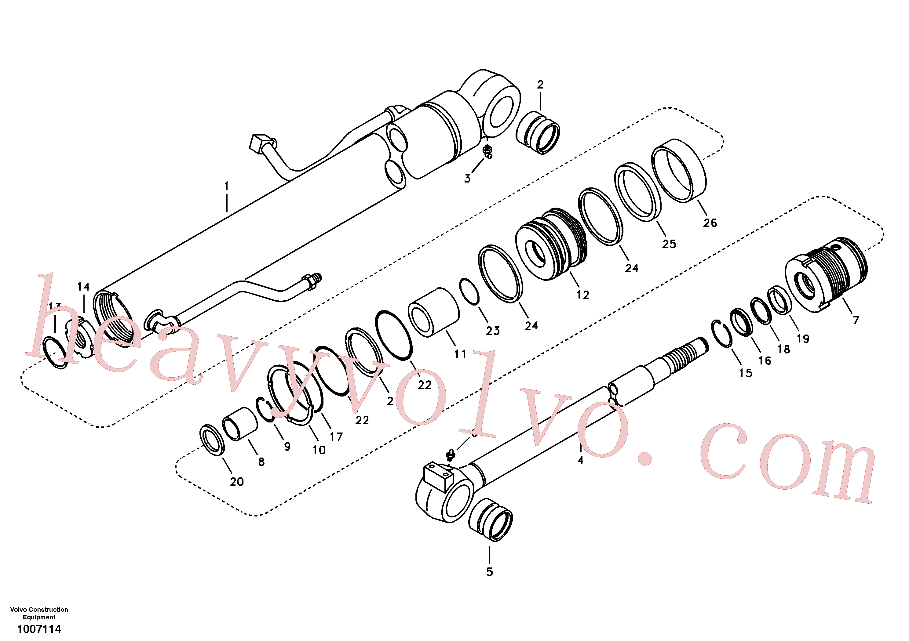 VOE14525160 for Volvo Boom cylinder(1007114 assembly)