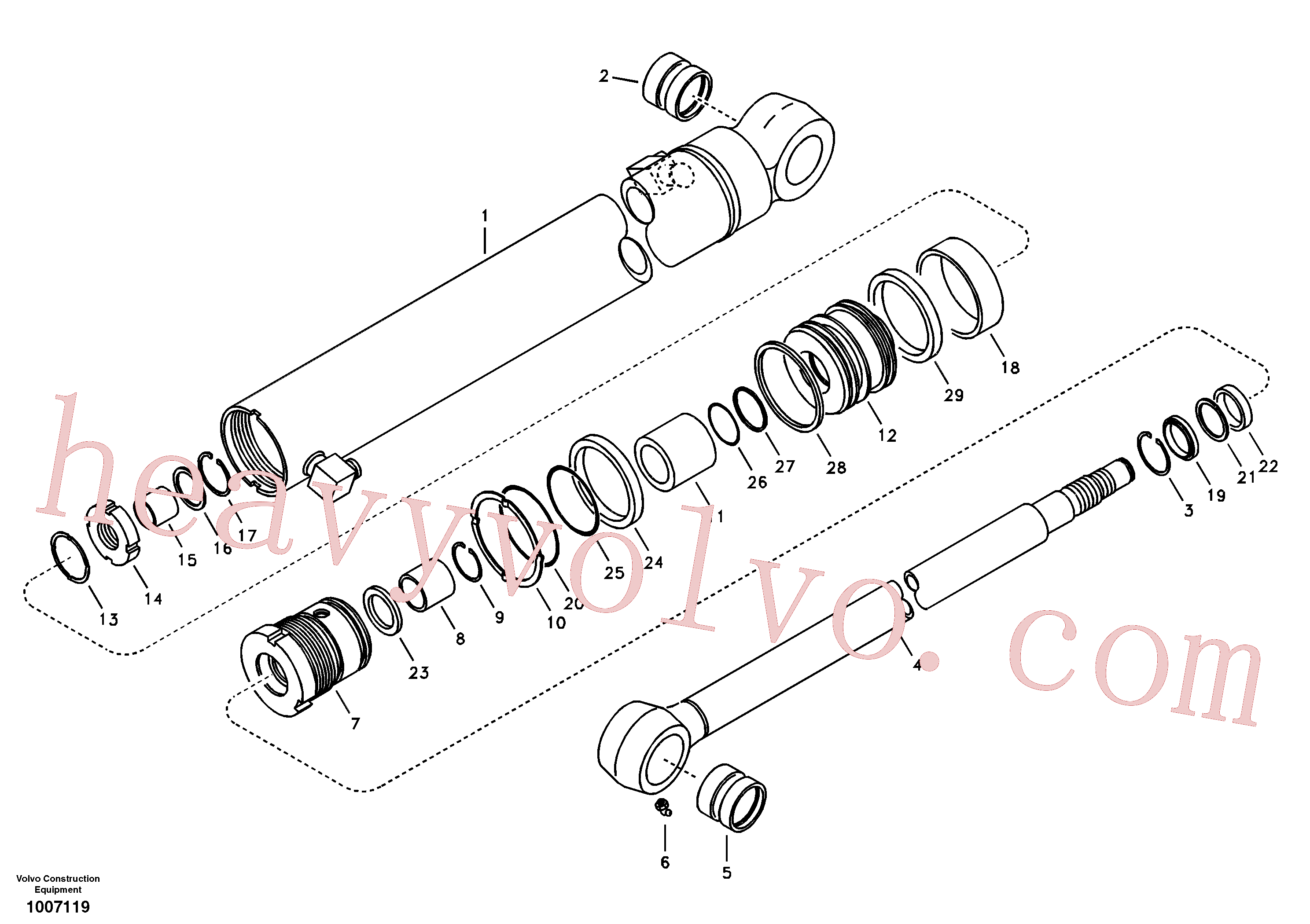 SA9481-20002 for Volvo Dipper arm cylinder(1007119 assembly)