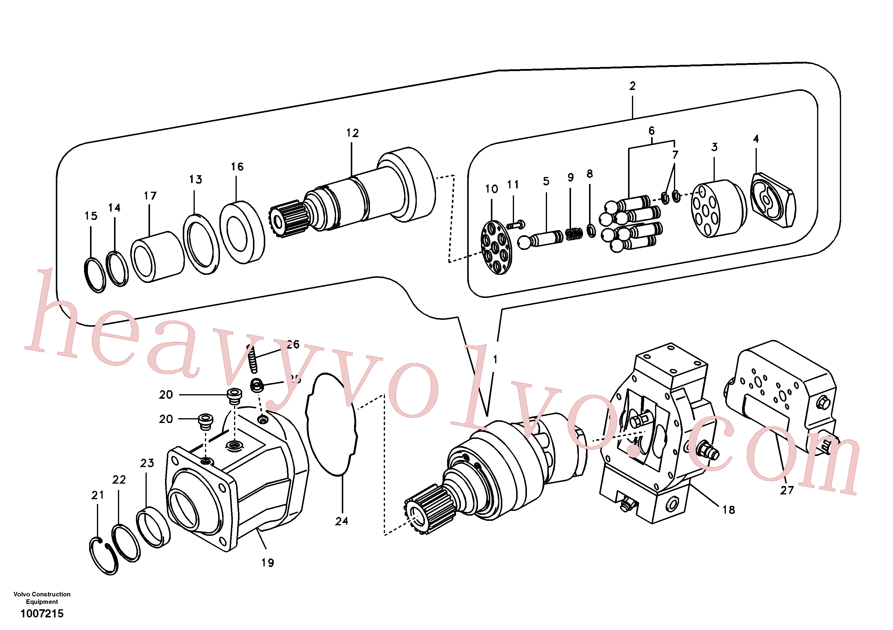 VOE11702171 for Volvo Travel motor(1007215 assembly)