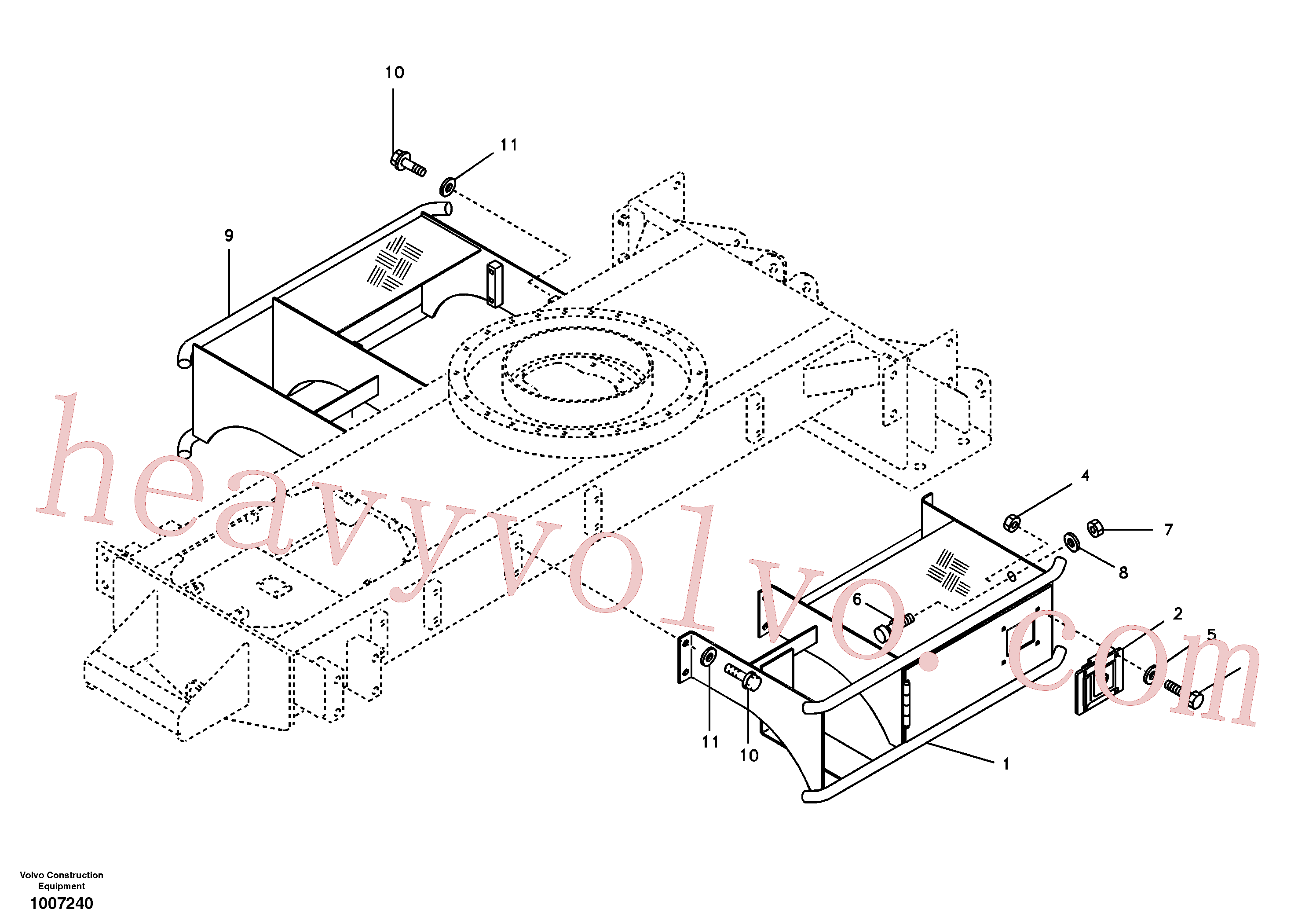 SA9111-10600 for Volvo Foot step(1007240 assembly)