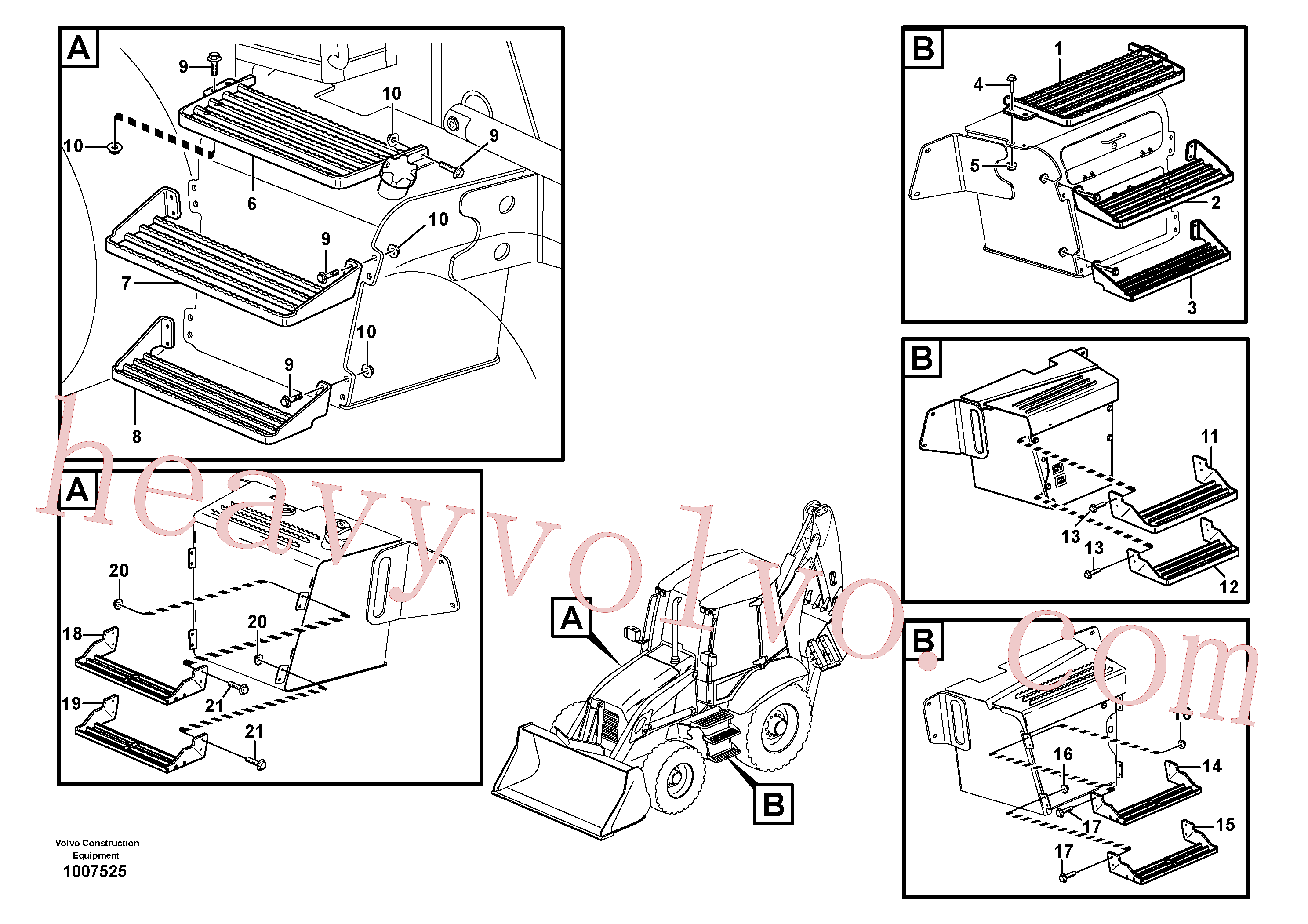 VOE13949279 for Volvo Foot step(1007525 assembly)