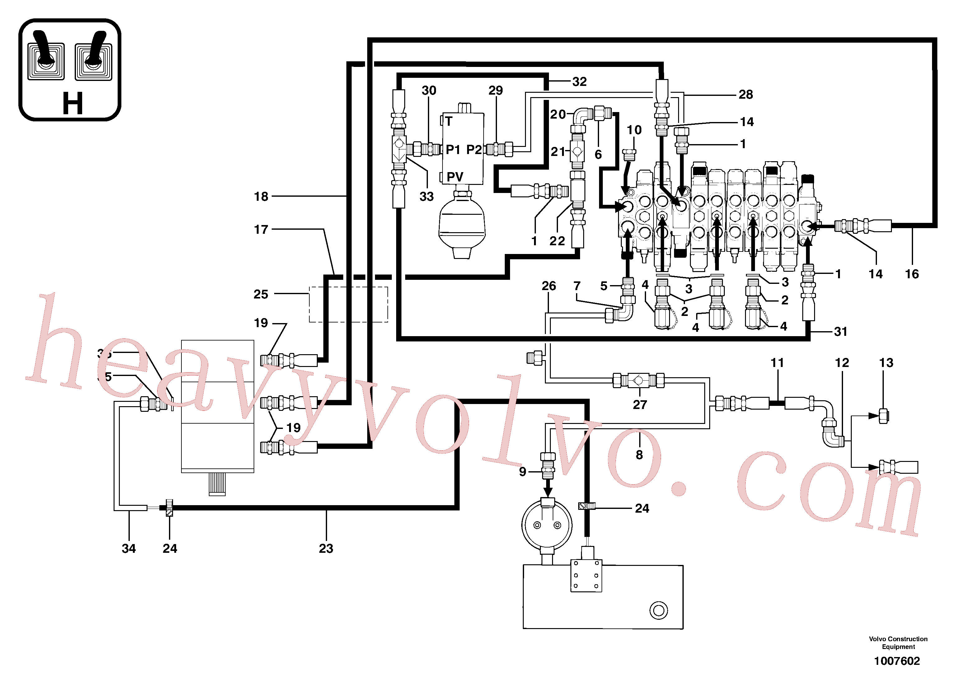 VOE11806418 for Volvo Attachments supply and return circuit(1007602 assembly)