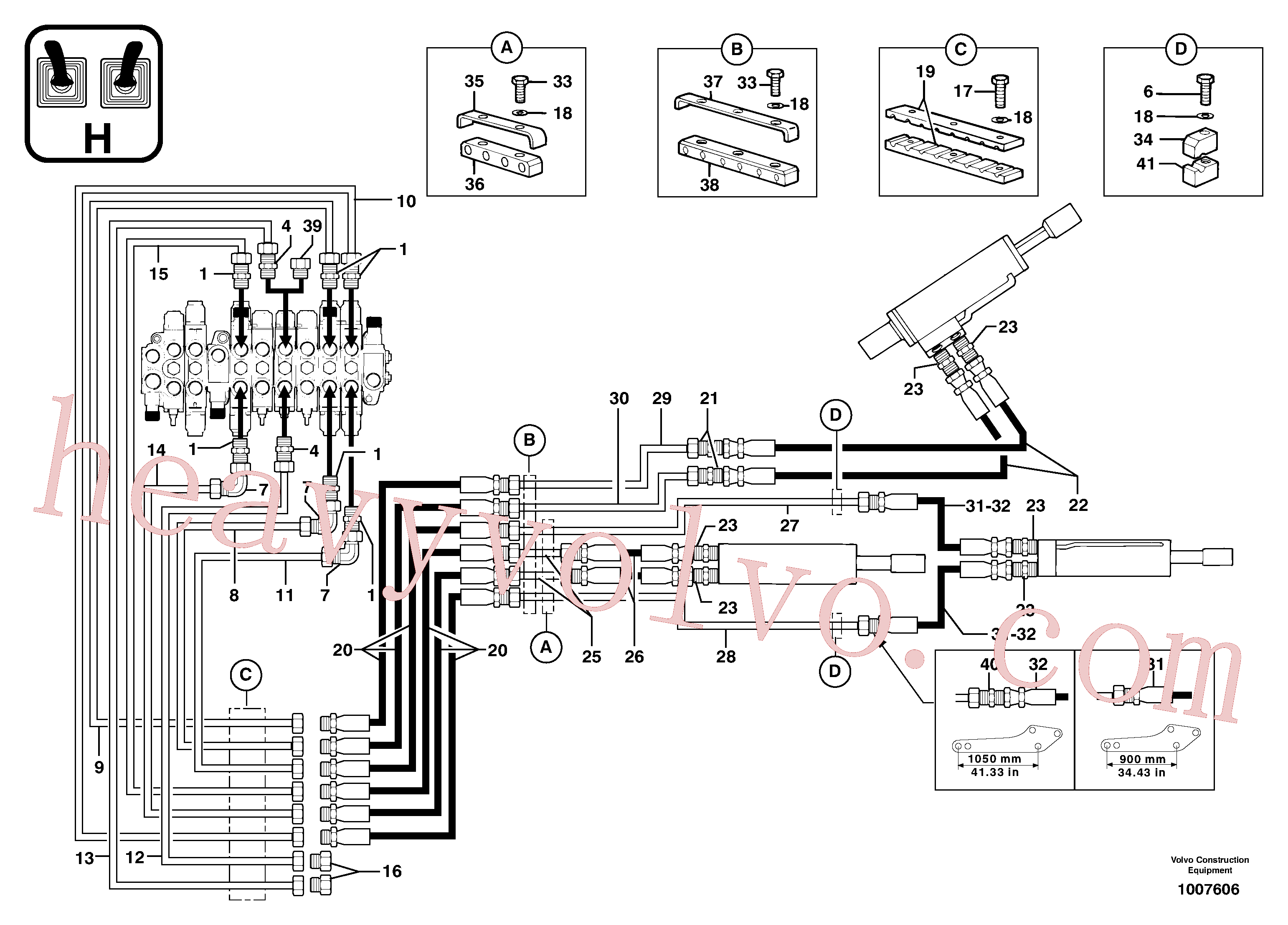 PJ5910225 for Volvo Hydr. circuit.( boom / dipper arm / bucket )(1007606 assembly)