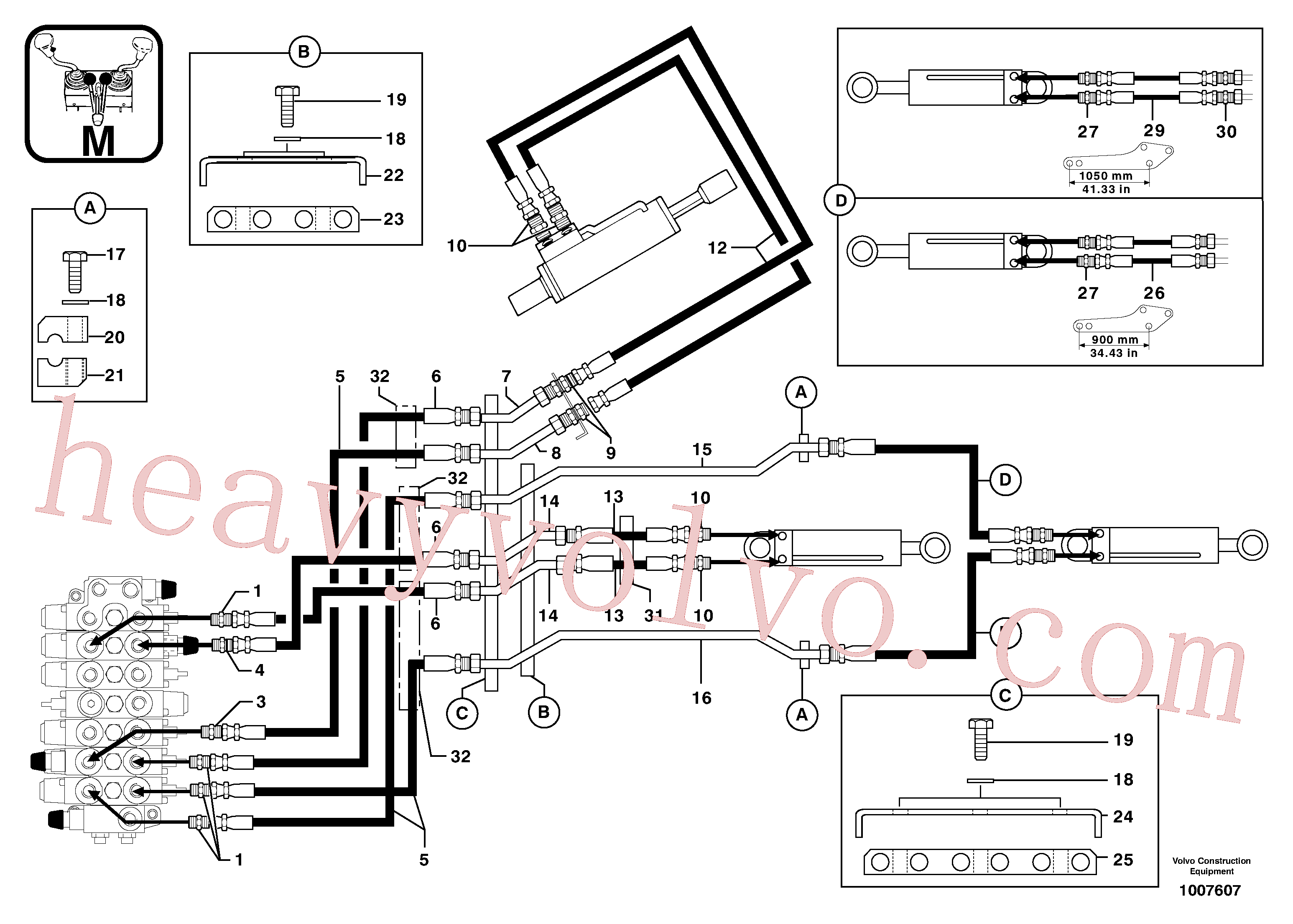 PJ4690025 for Volvo Hydr. circuit.( boom / dipper arm / bucket )(1007607 assembly)