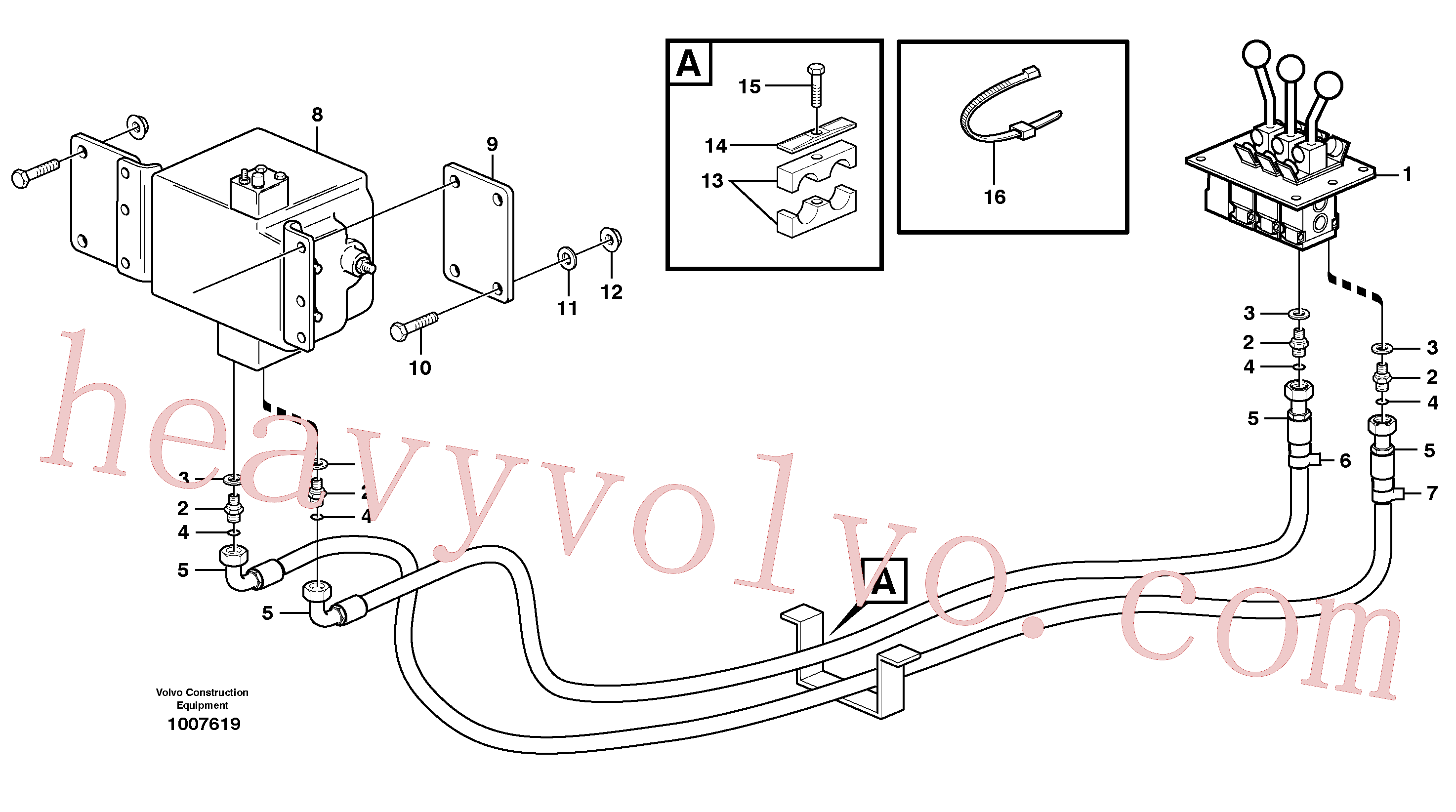 VOE936708 for Volvo Servo - hydraulic 3rd function.(1007619 assembly)