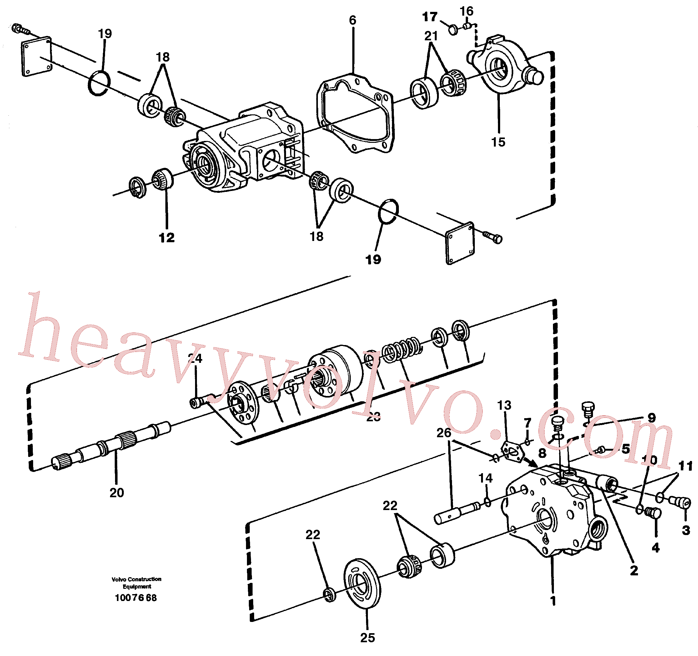 VOE11994186 for Volvo Hydraulic pump(1007668 assembly)