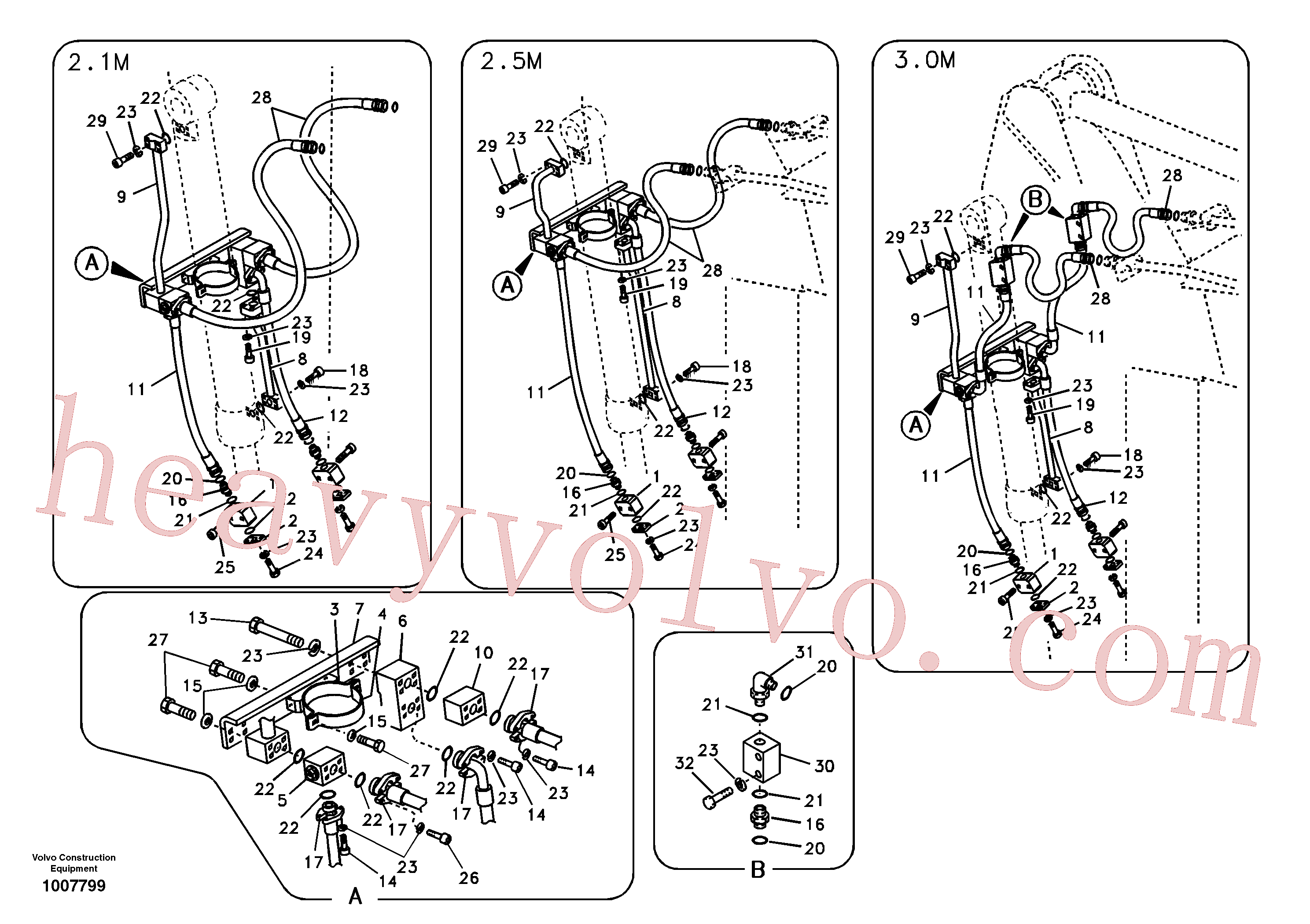 VOE14509899 for Volvo Working hydraulic, clamshell(1007799 assembly)