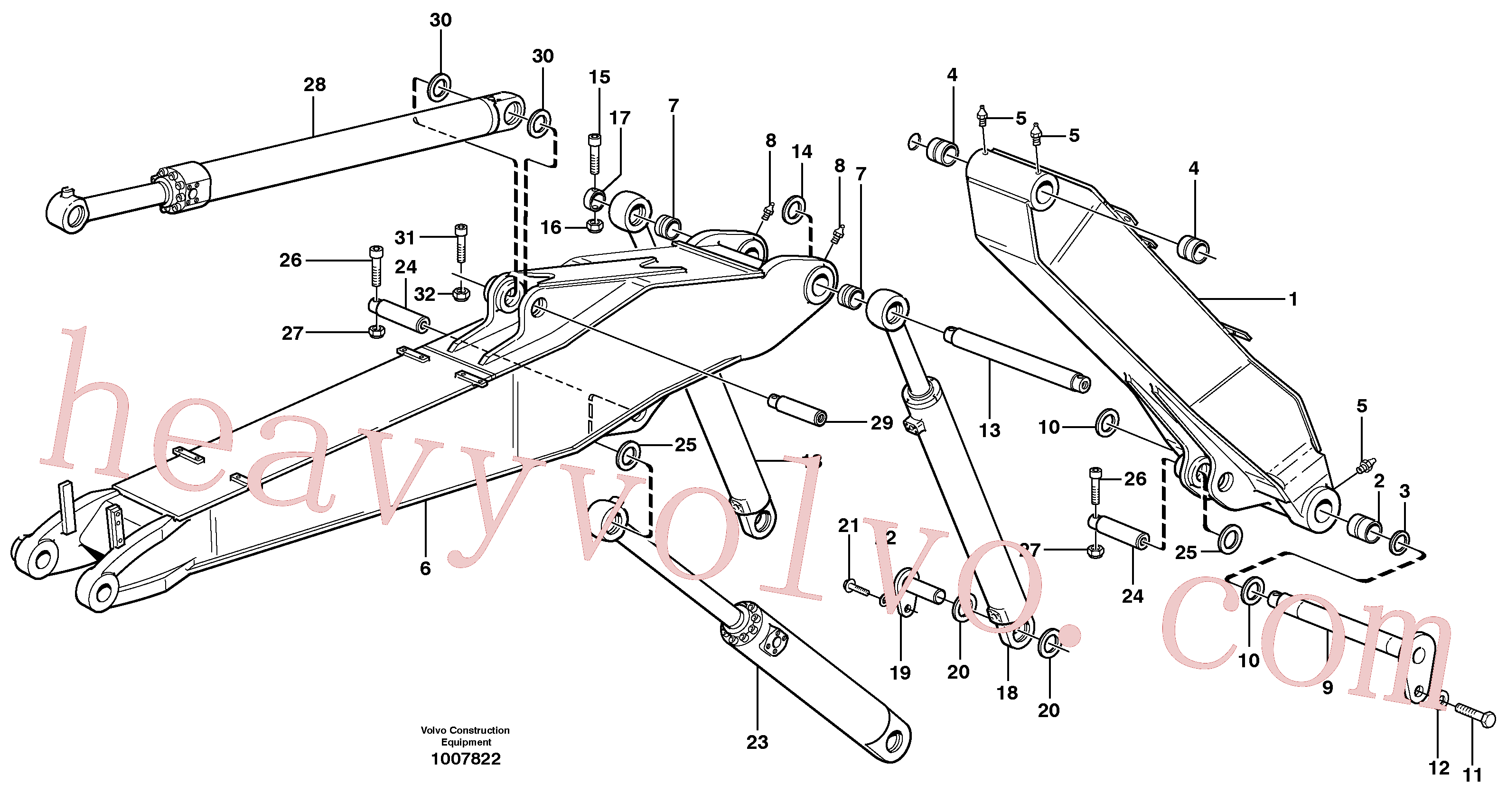 VOE14370080 for Volvo Adjustable boom(1007822 assembly)