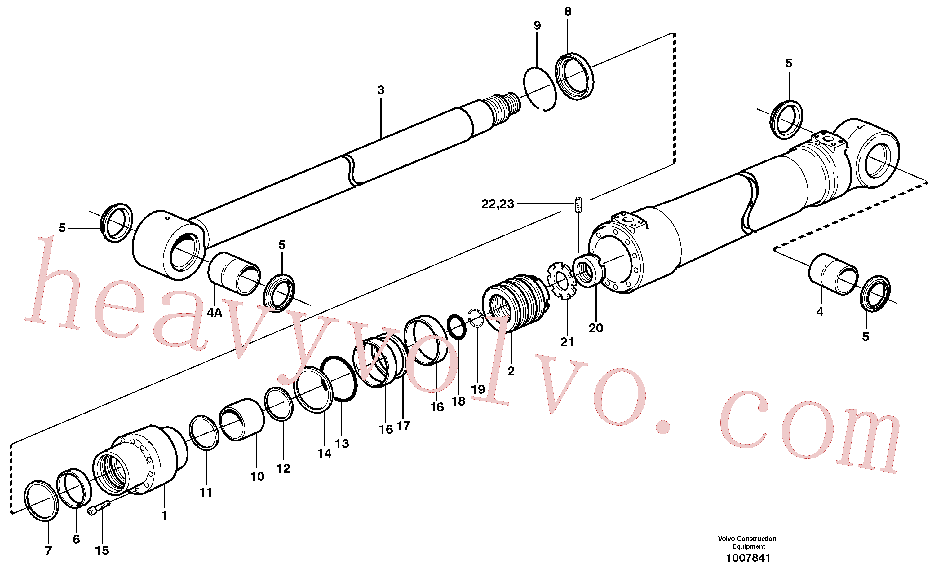 VOE990649 for Volvo Tilt cylinder(1007841 assembly)