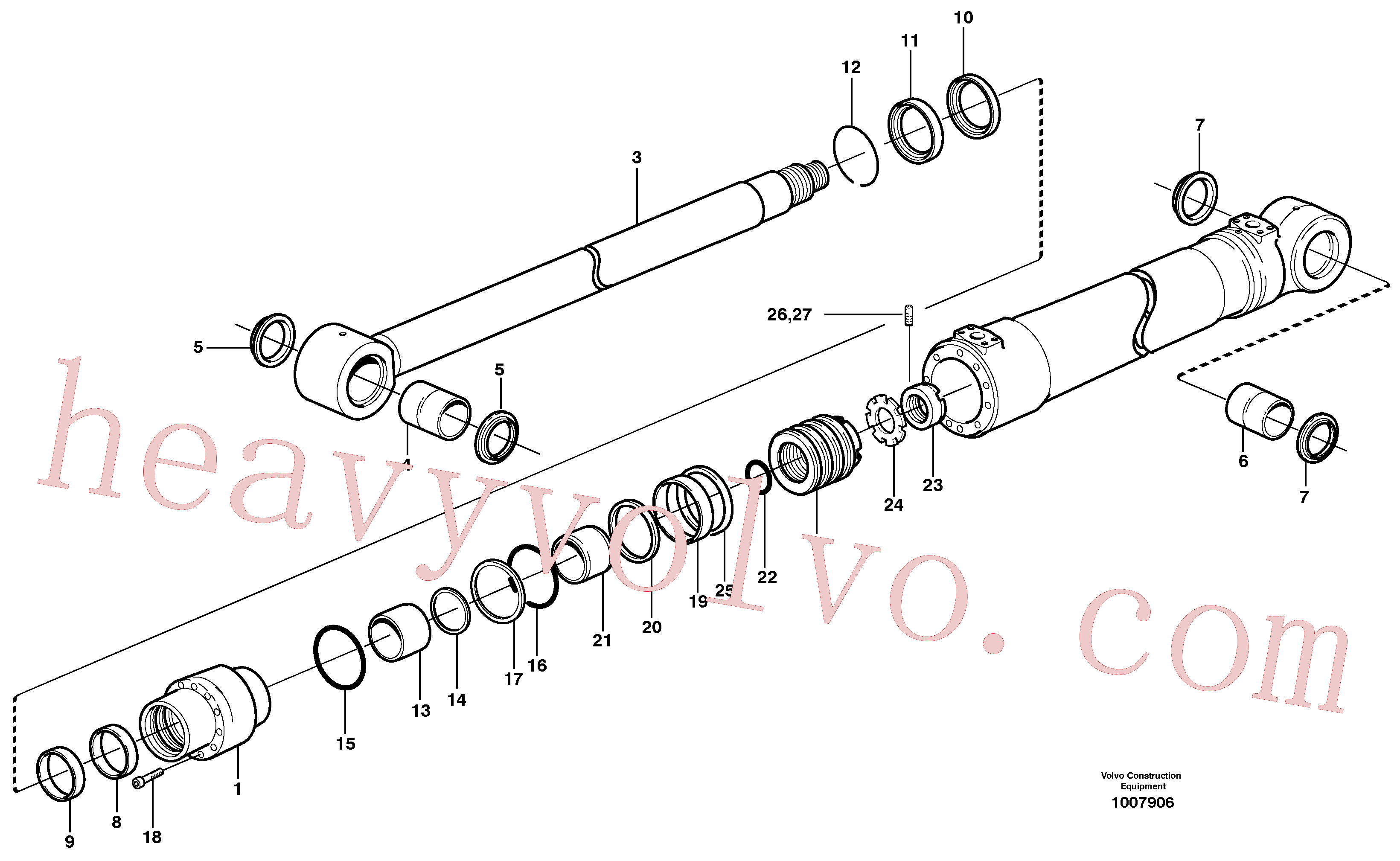 SA9563-20751 for Volvo Bucket cylinder(1007906 assembly)