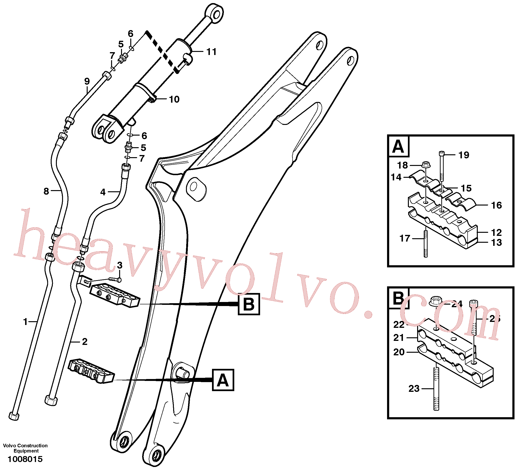 VOE11881048 for Volvo Hydraulic system dipper arm(1008015 assembly)