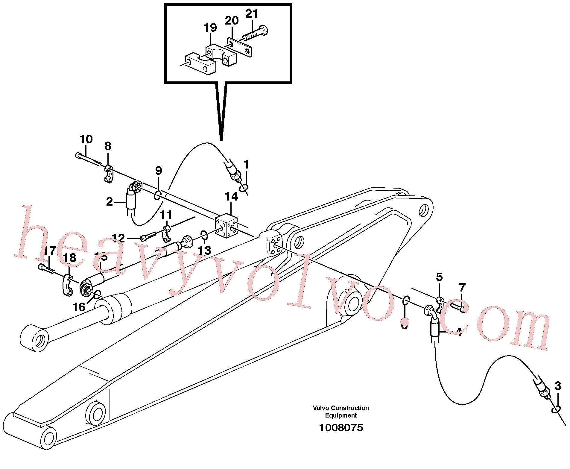 VOE14377690 for Volvo Hydr. quick fit equipm. dipper arm(1008075 assembly)