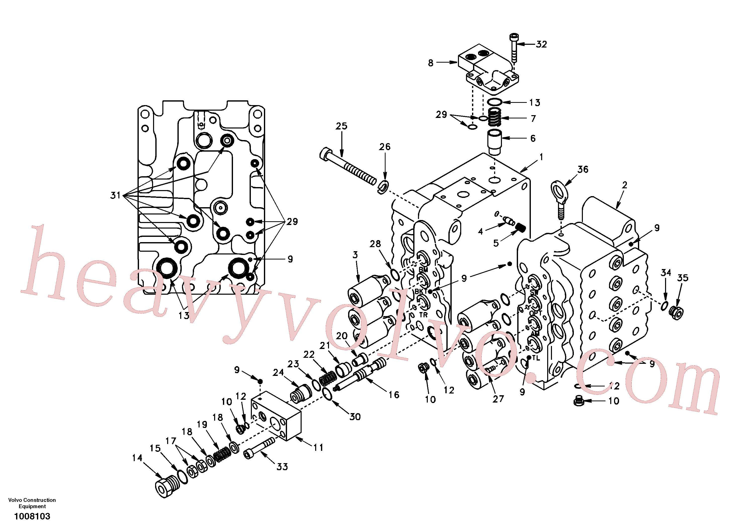 SA9213-12000 for Volvo Control valve with fitting parts.(1008103 assembly)