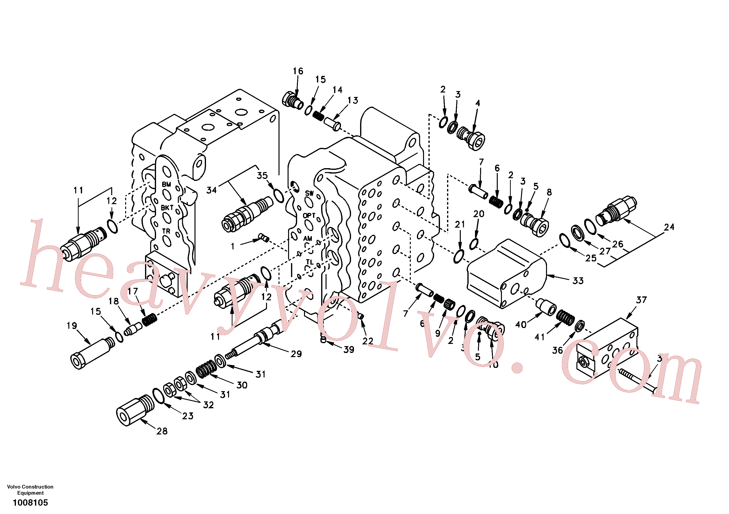 SA7273-10680 for Volvo Main control valve, relief valve and dipper arm holding(1008105 assembly)