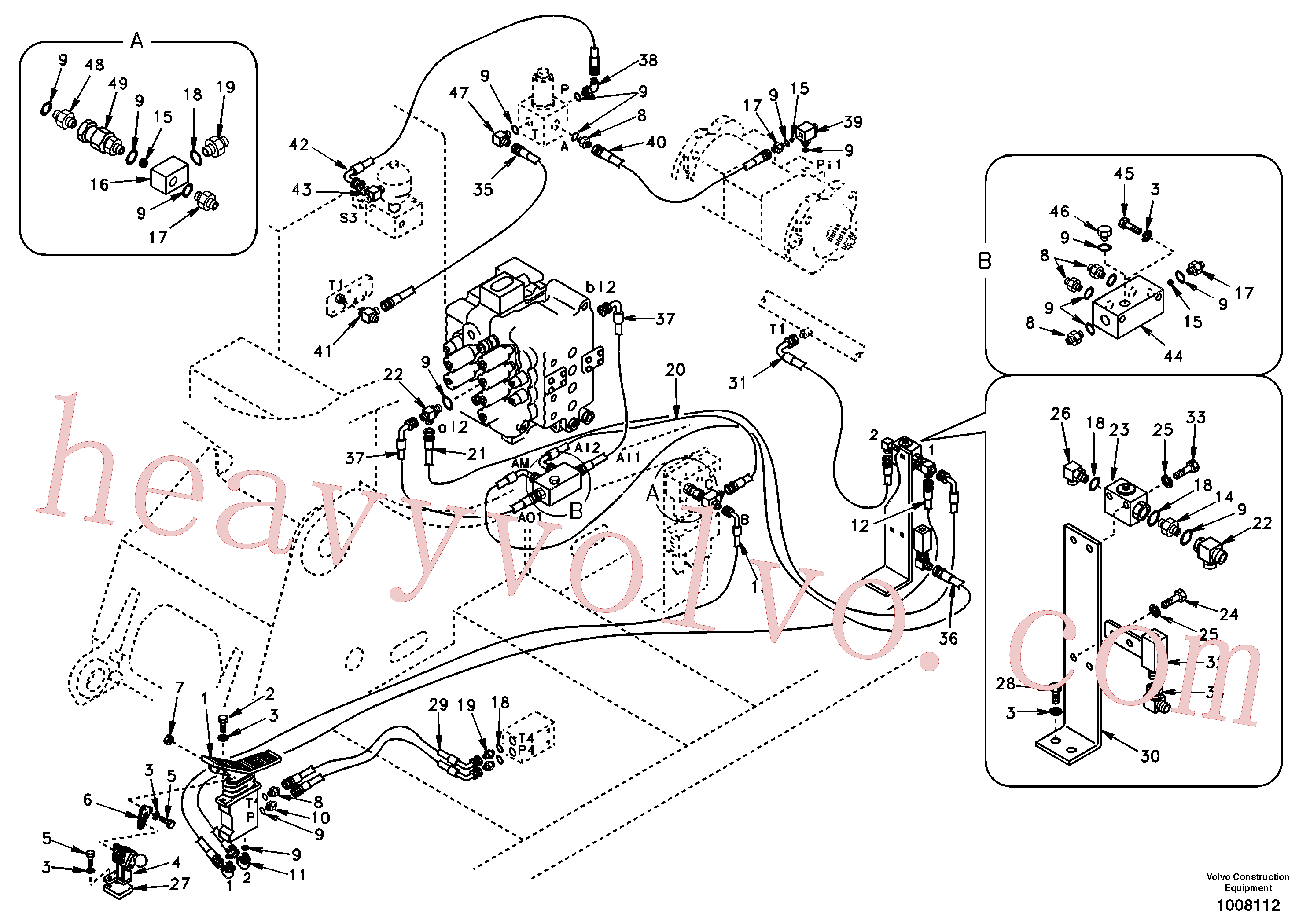 SA9451-02230 for Volvo Working hydraulic, hammer and shear for 1st pump flow(1008112 assembly)