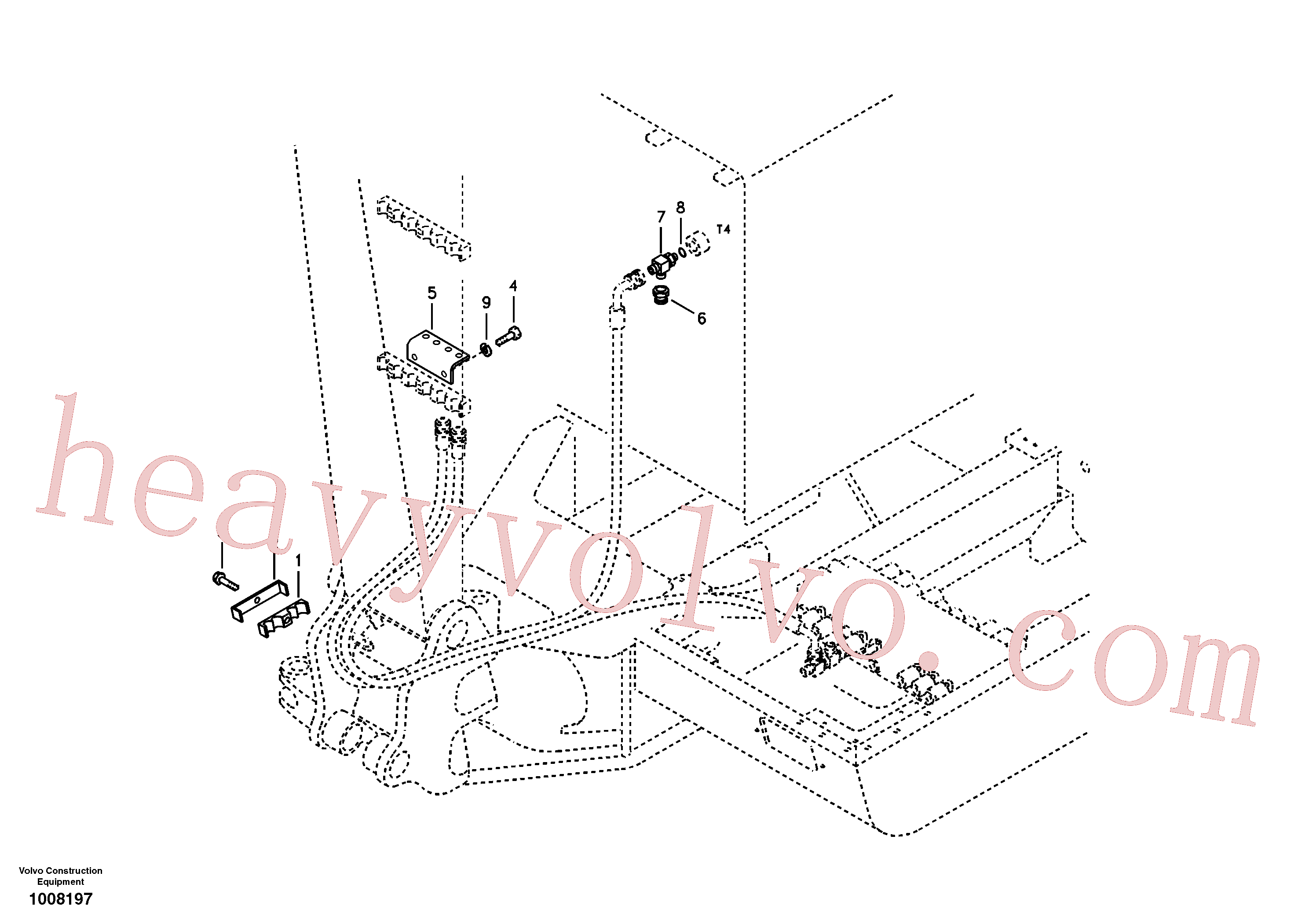 VOE14510430 for Volvo Working hydraulic, dipper arm rupture(1008197 assembly)