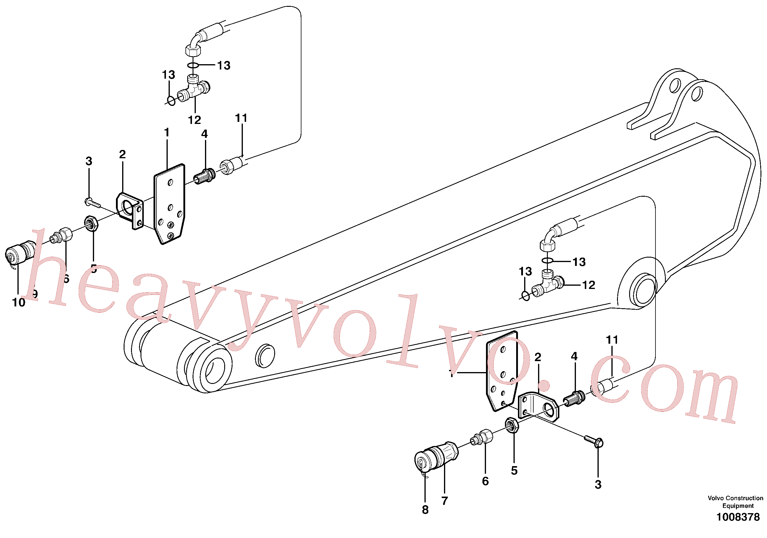 VOE981290 for Volvo Quick-coupling, X1(1008378 assembly)