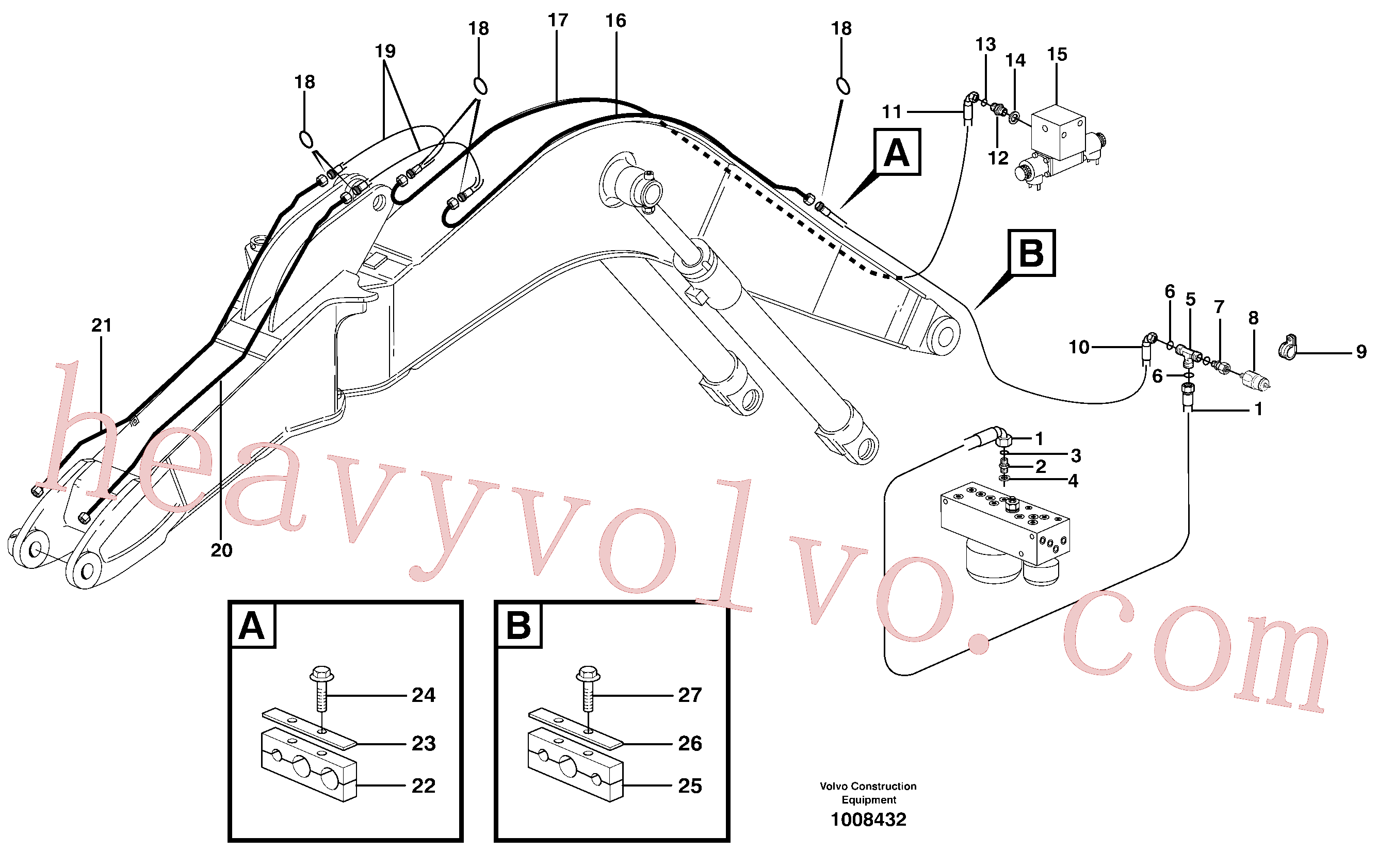 VOE14372130 for Volvo Equipment hydraulics, offset(1008432 assembly)